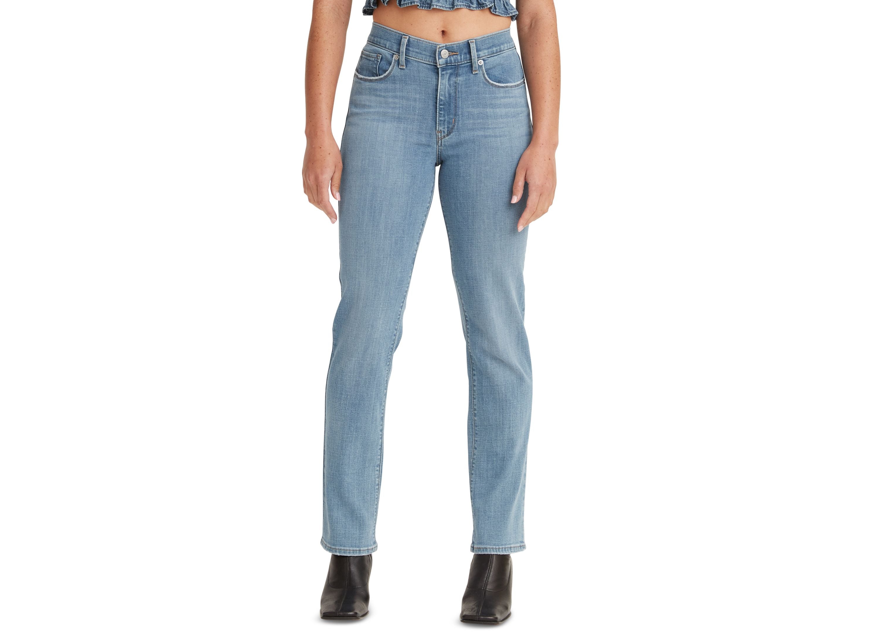 Women's Classic Mid Rise Straight-Leg Jeans