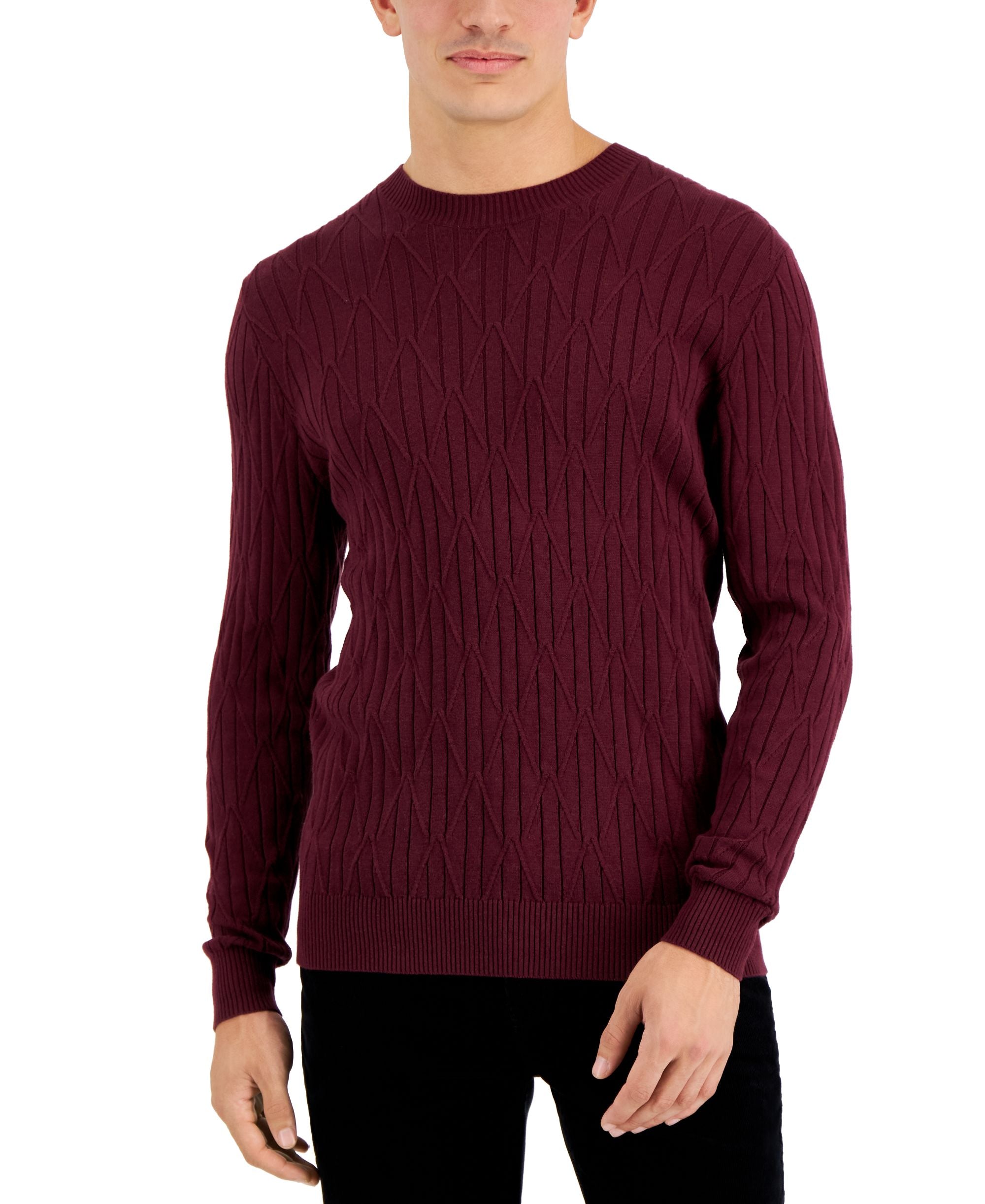 Alfani Mens Cable Sweater