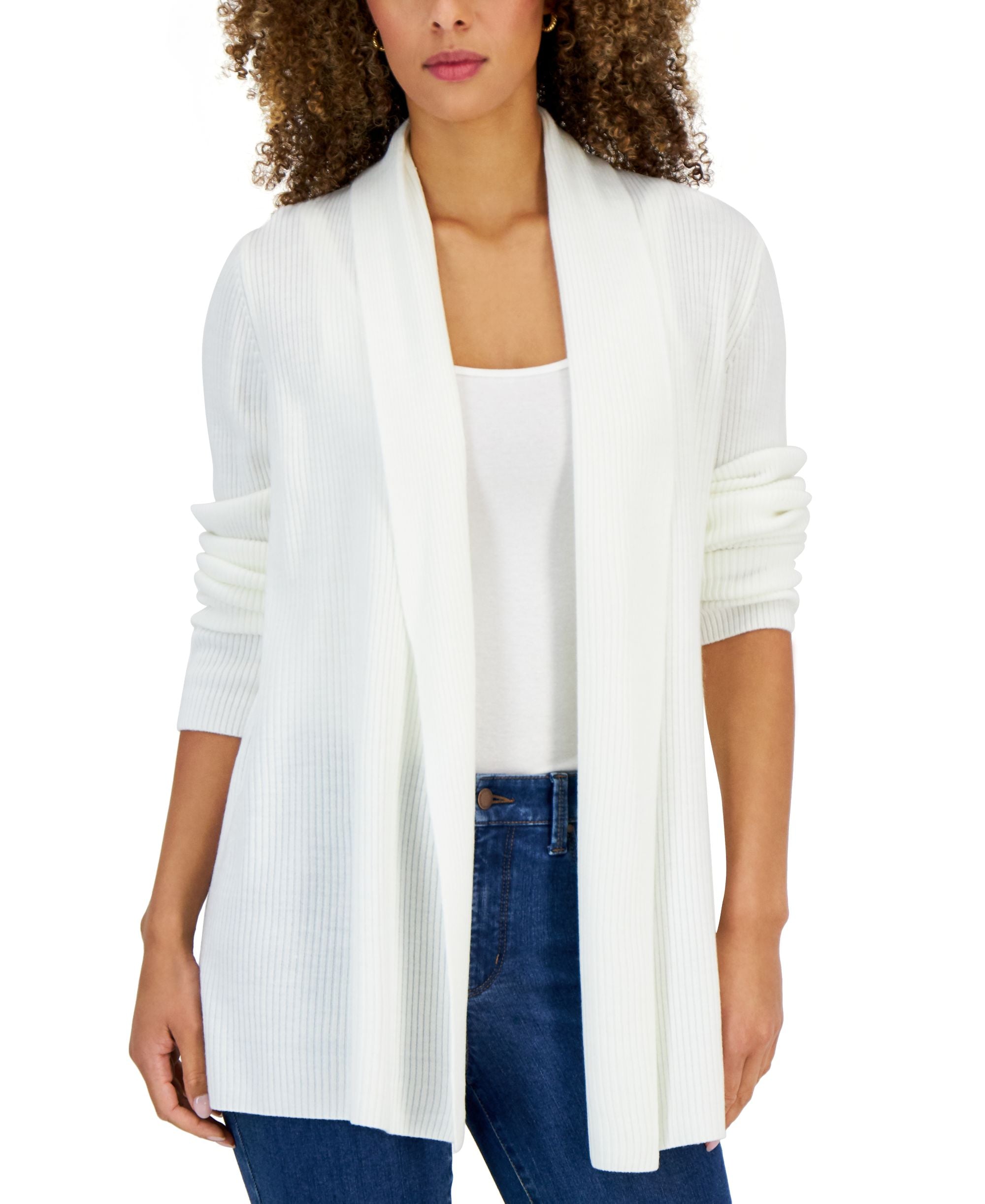 Women's Shawl-Collar Long Cardigan