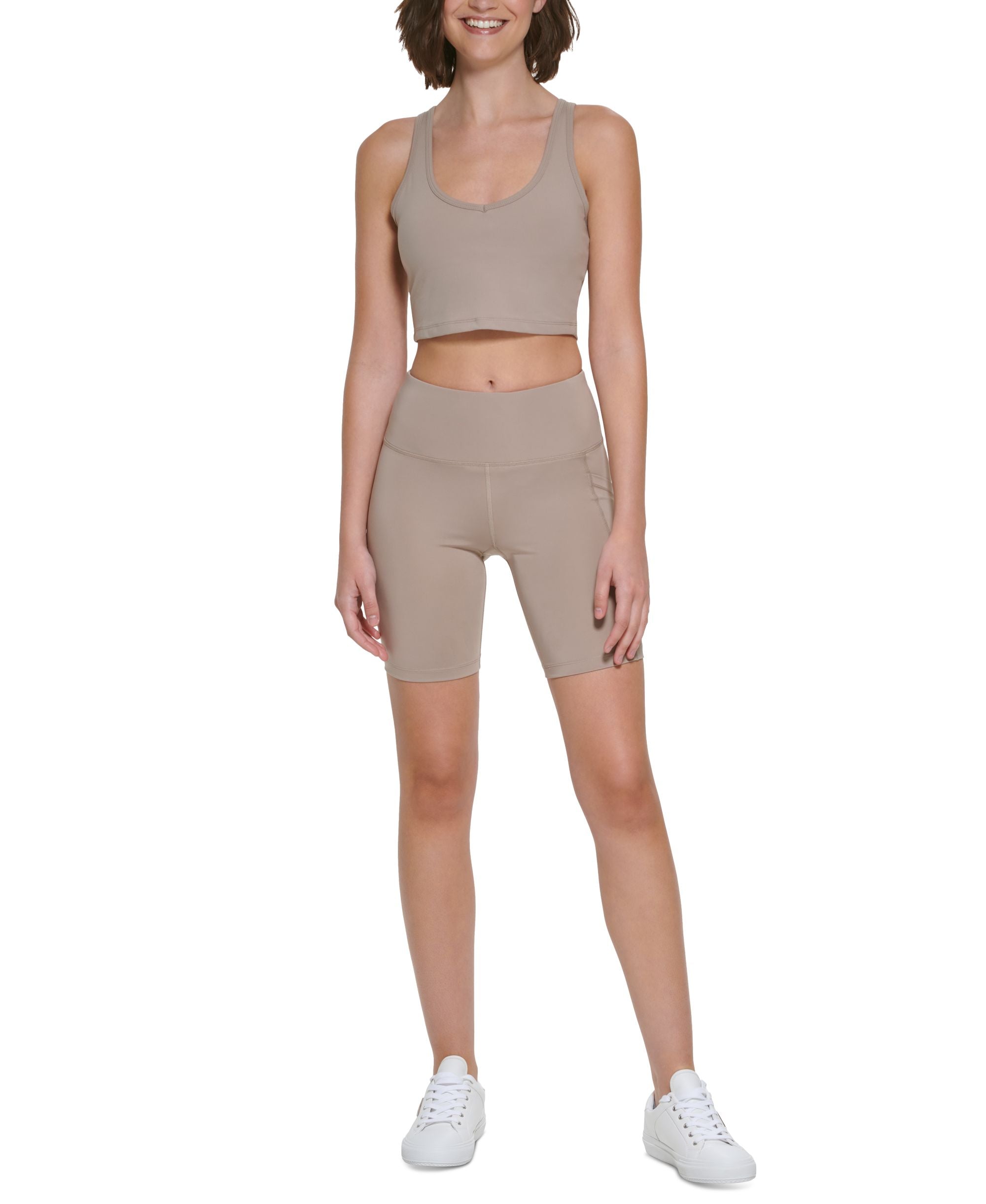 Calvin Klein Performance Womens High Waist Side Pocket Bike Shorts