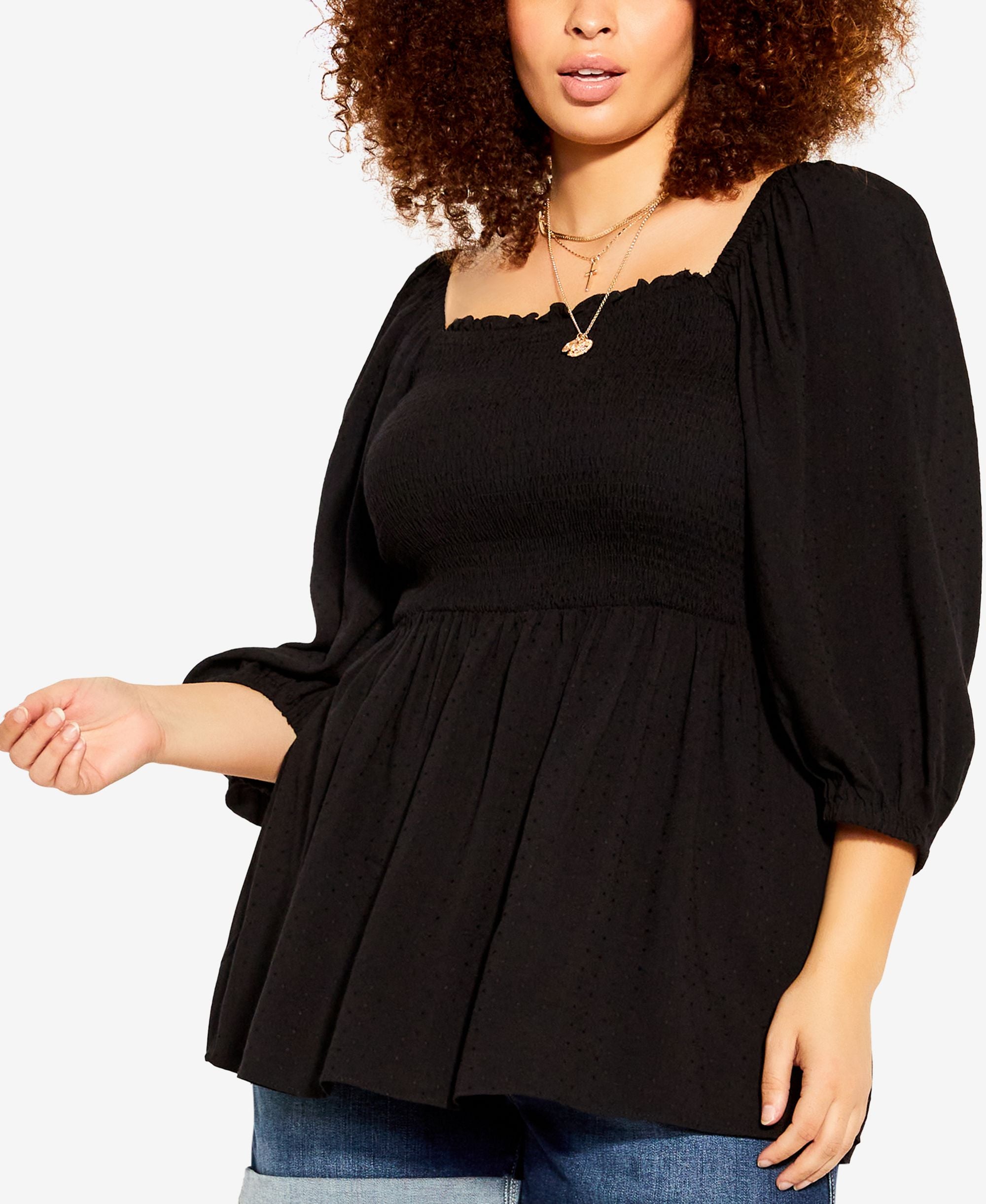 City Chic Trendy Plus Size Young Heart Top