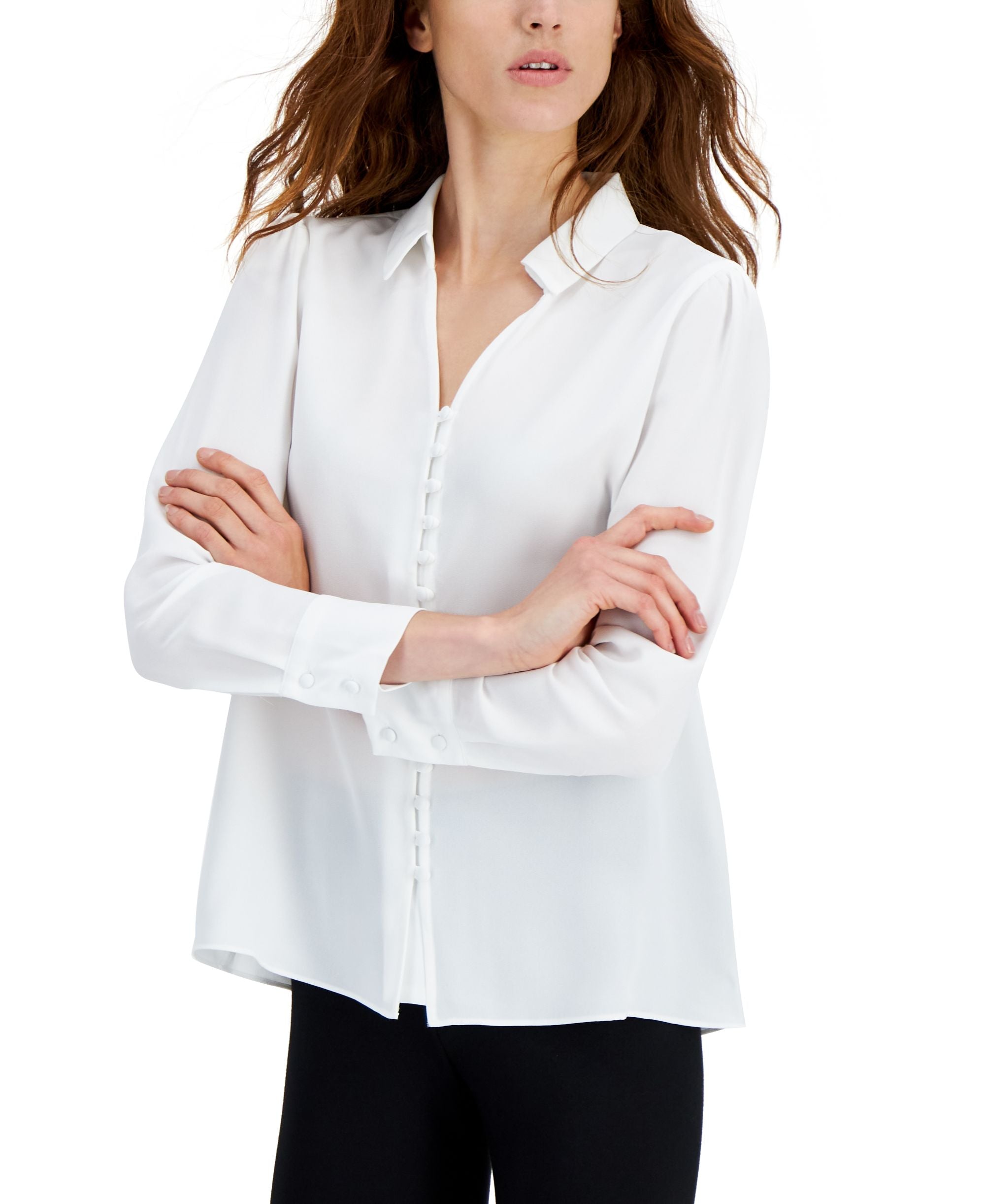 Alfani Long Sleeve Button Up Shirt