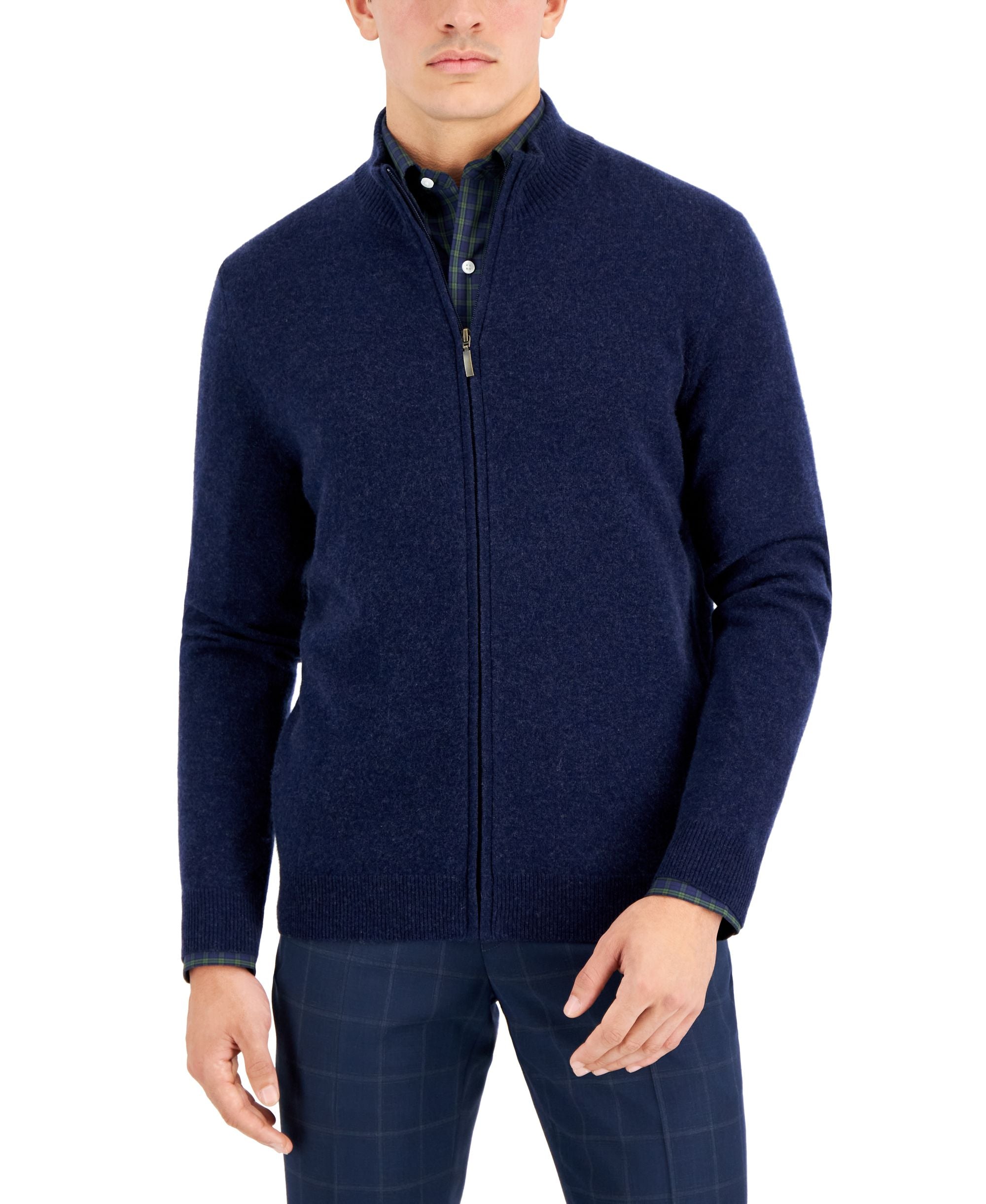 Club Room Mens Full Zip Cashmere Sweater