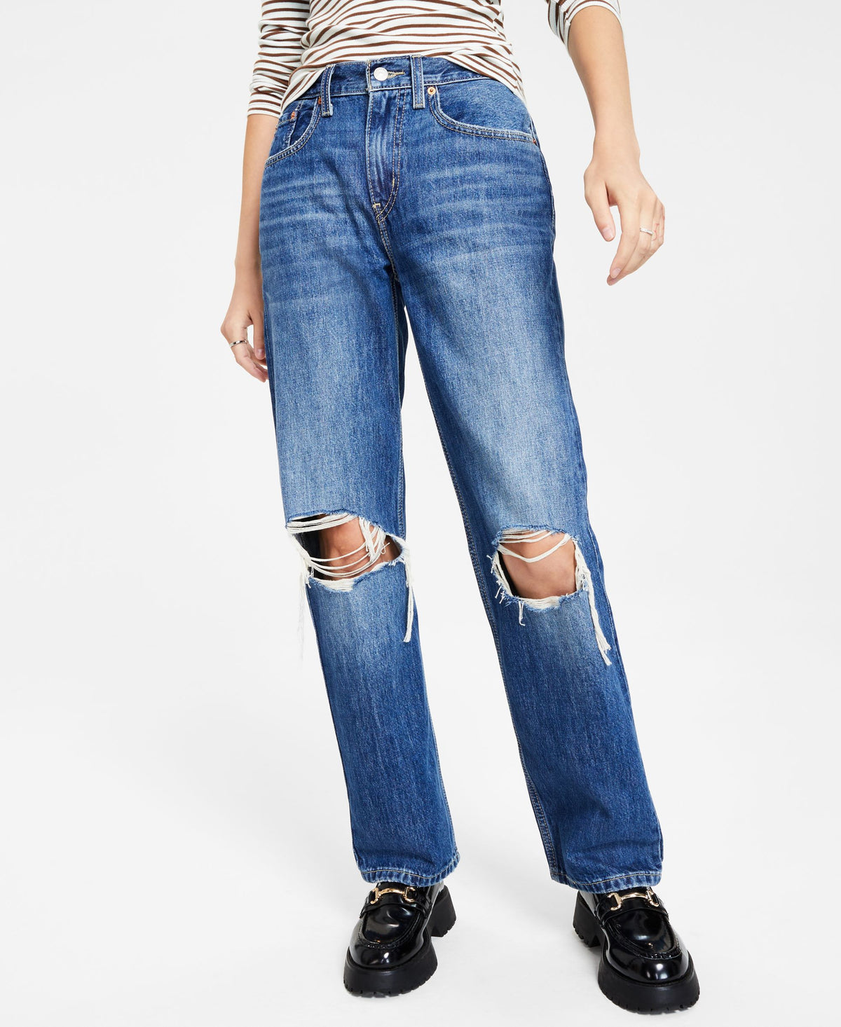 Low Pro Classic Straight-Leg High Rise Jeans