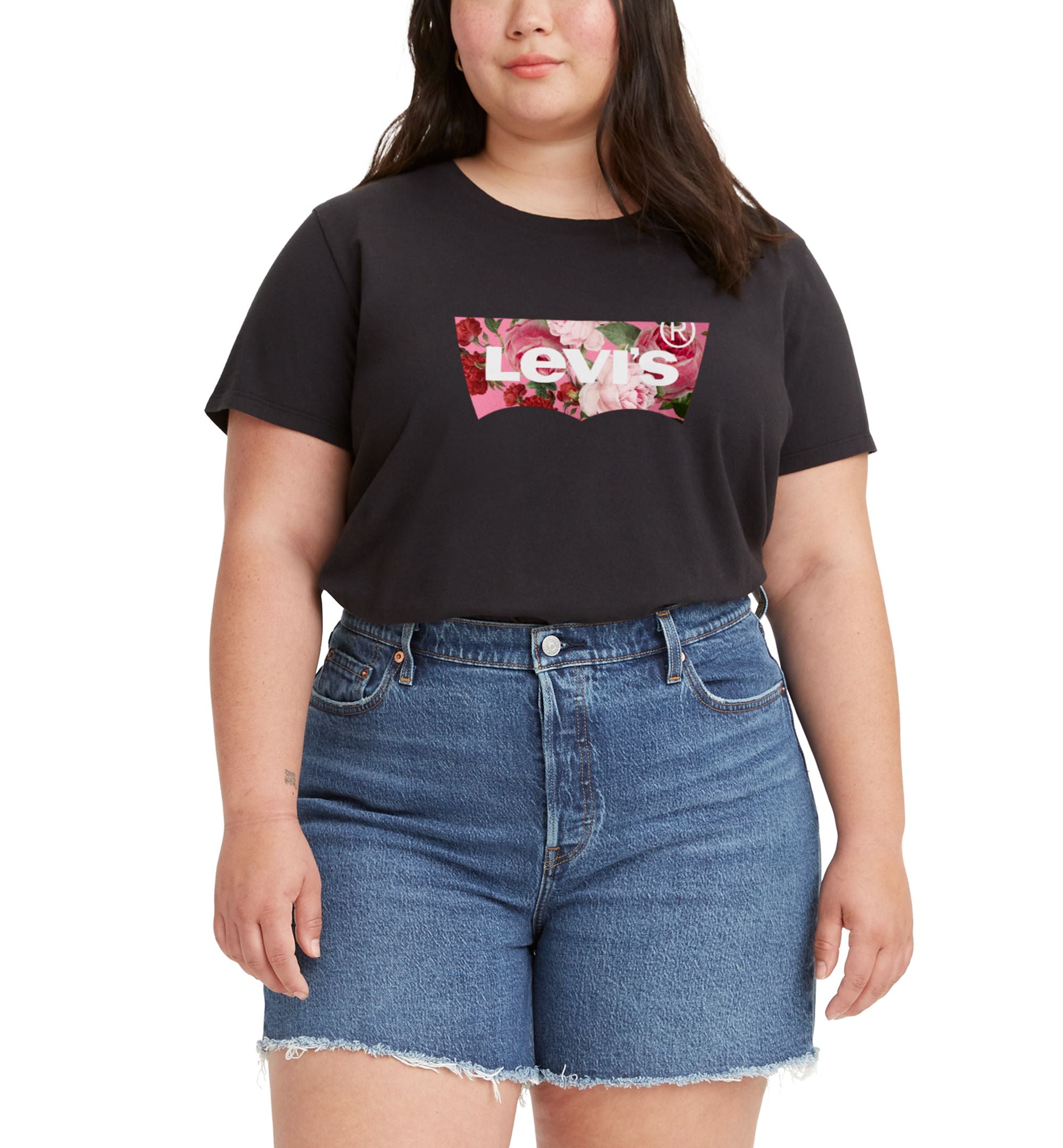 Levis Trendy Plus Size Logo Cotton T-Shirt