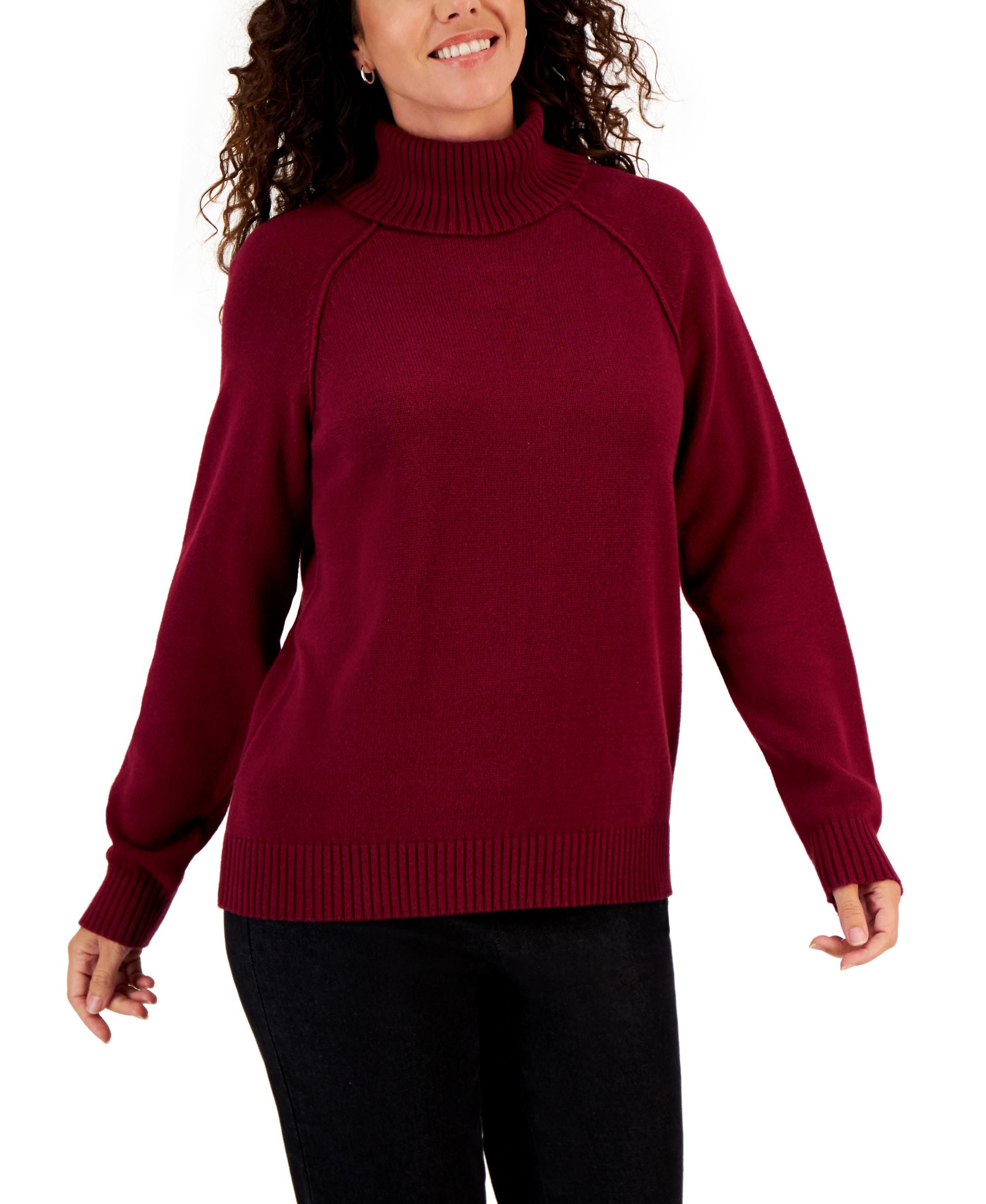 Women's Cotton Turtleneck Sweater