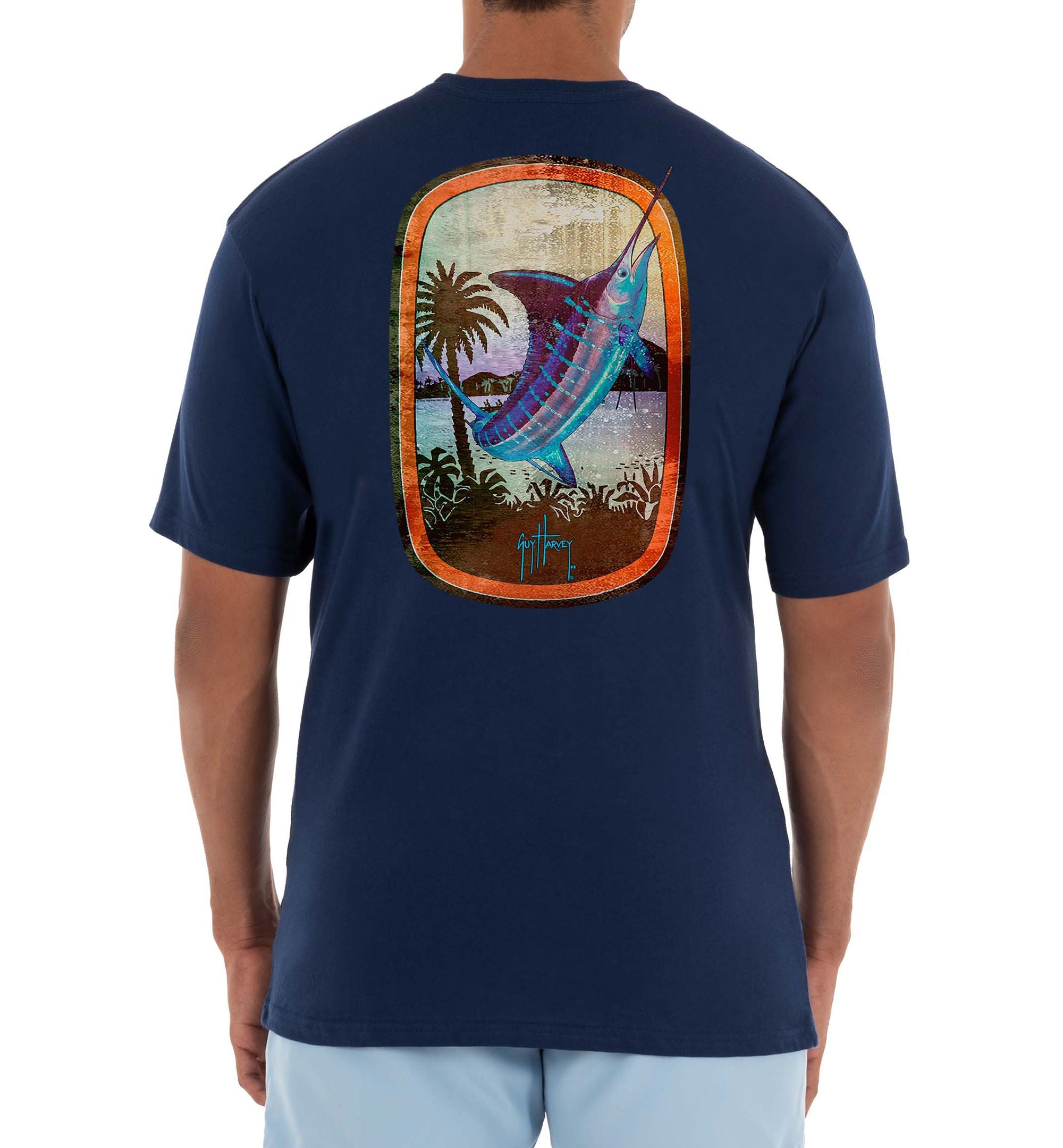 Guy Harvey Mens Logo Graphic T-Shirt