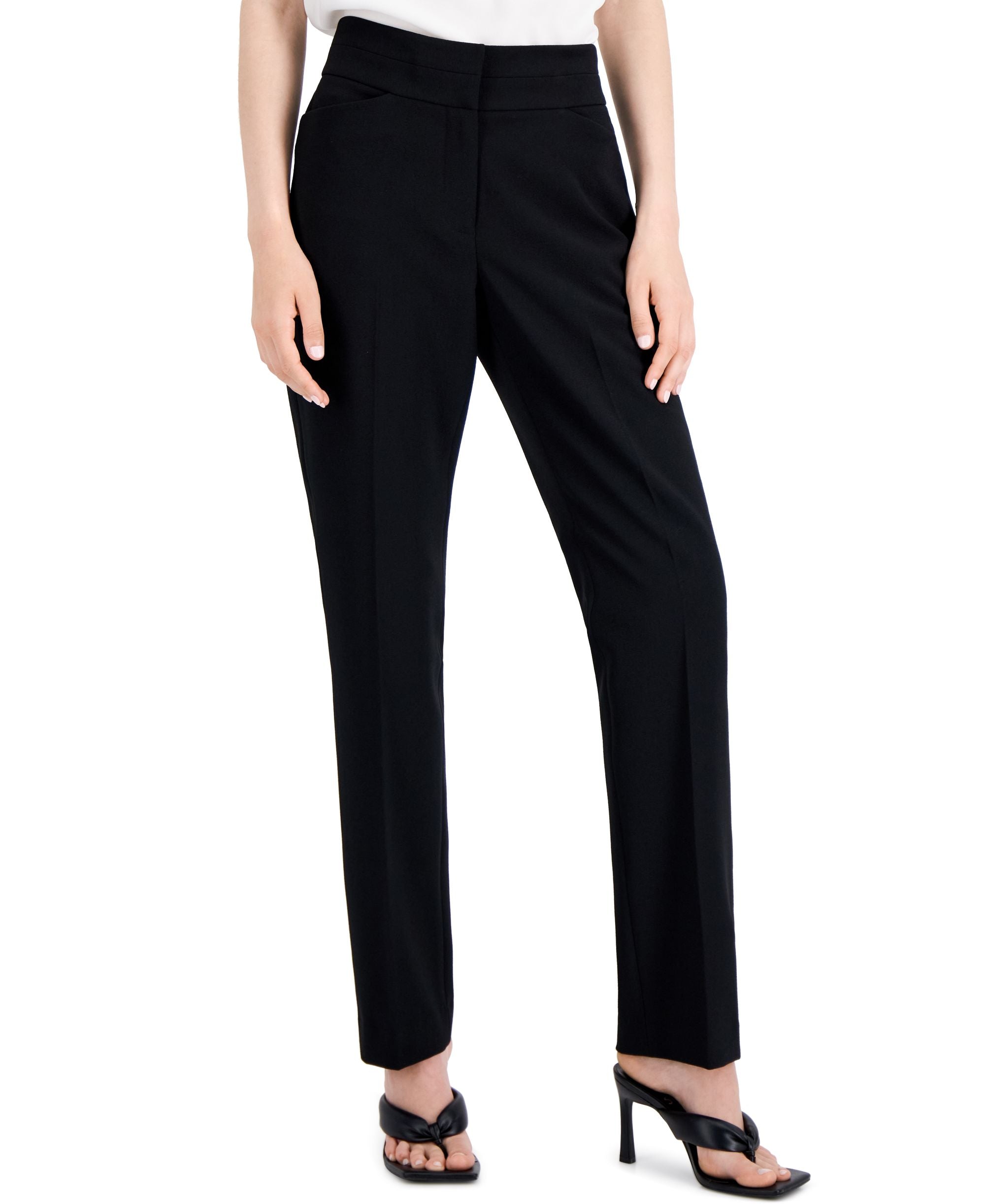 Tahari Asl Womens Straight-Leg Pants