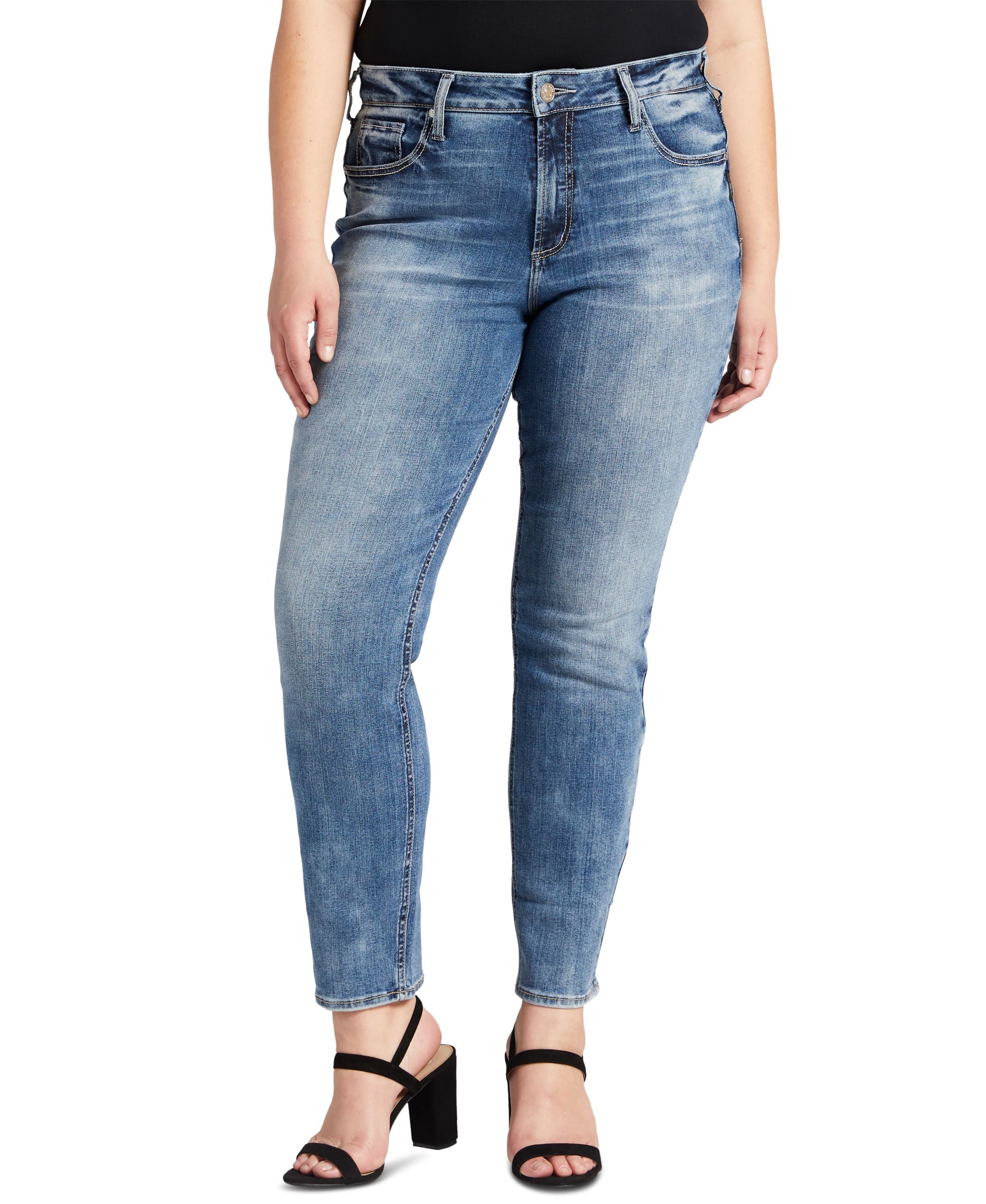 Silver Jeans Co. Plus Size Avery Straight Leg Jeans