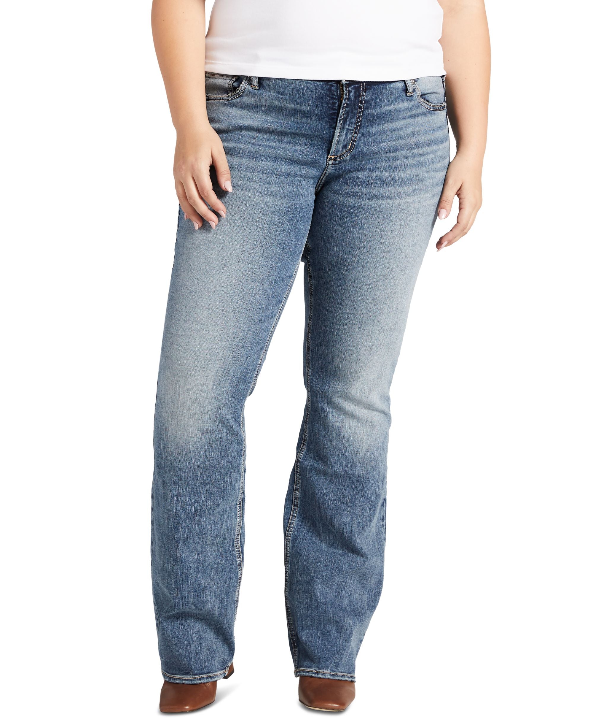 Silver Jeans Co. Plus Size Elyse Slim Fit Bootcut Jeans