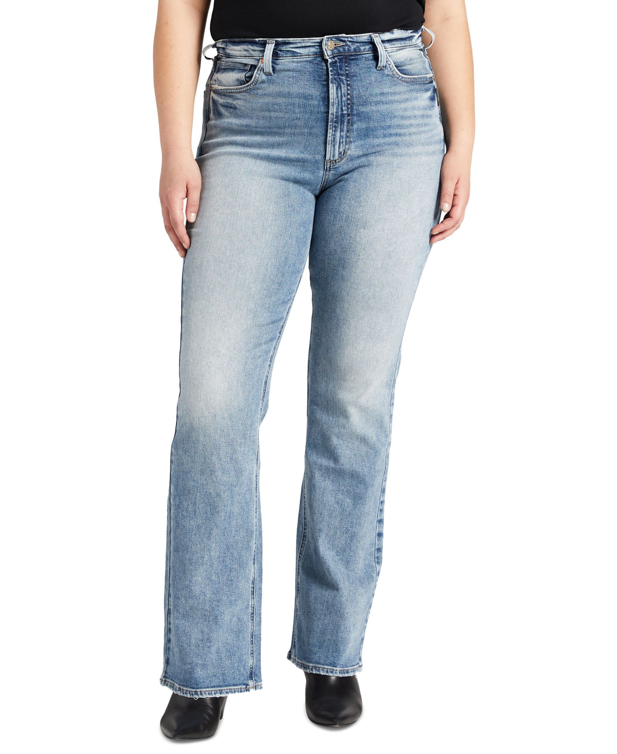 Silver Jeans Co. Womens Plus Size Vintage High Rise Bootcut Jeans