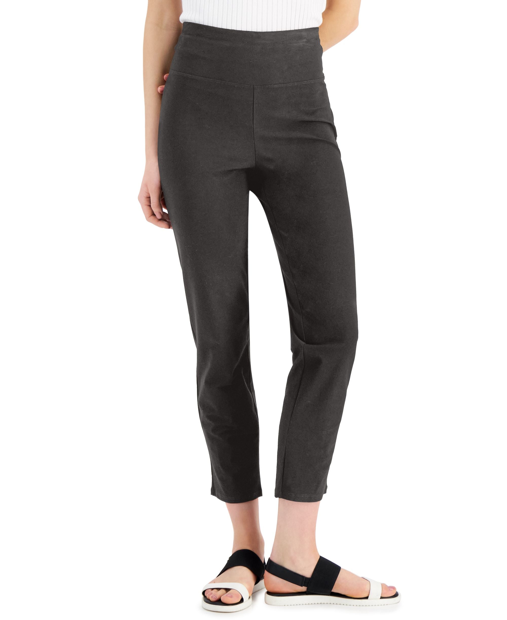 Eileen Fisher Womens High Waist Slim Pull On Pants