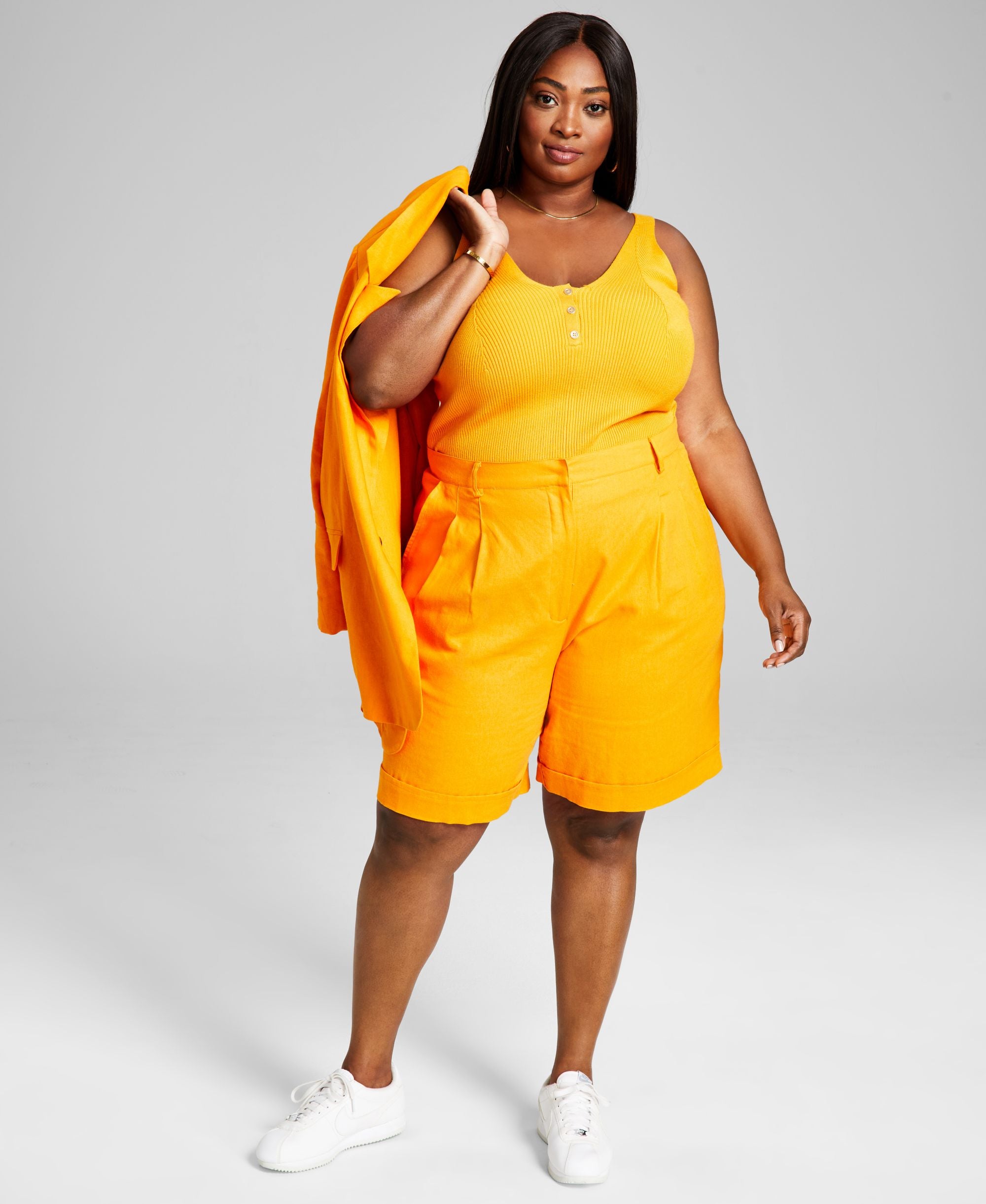 Now This Trendy Plus Size Bermuda Shorts
