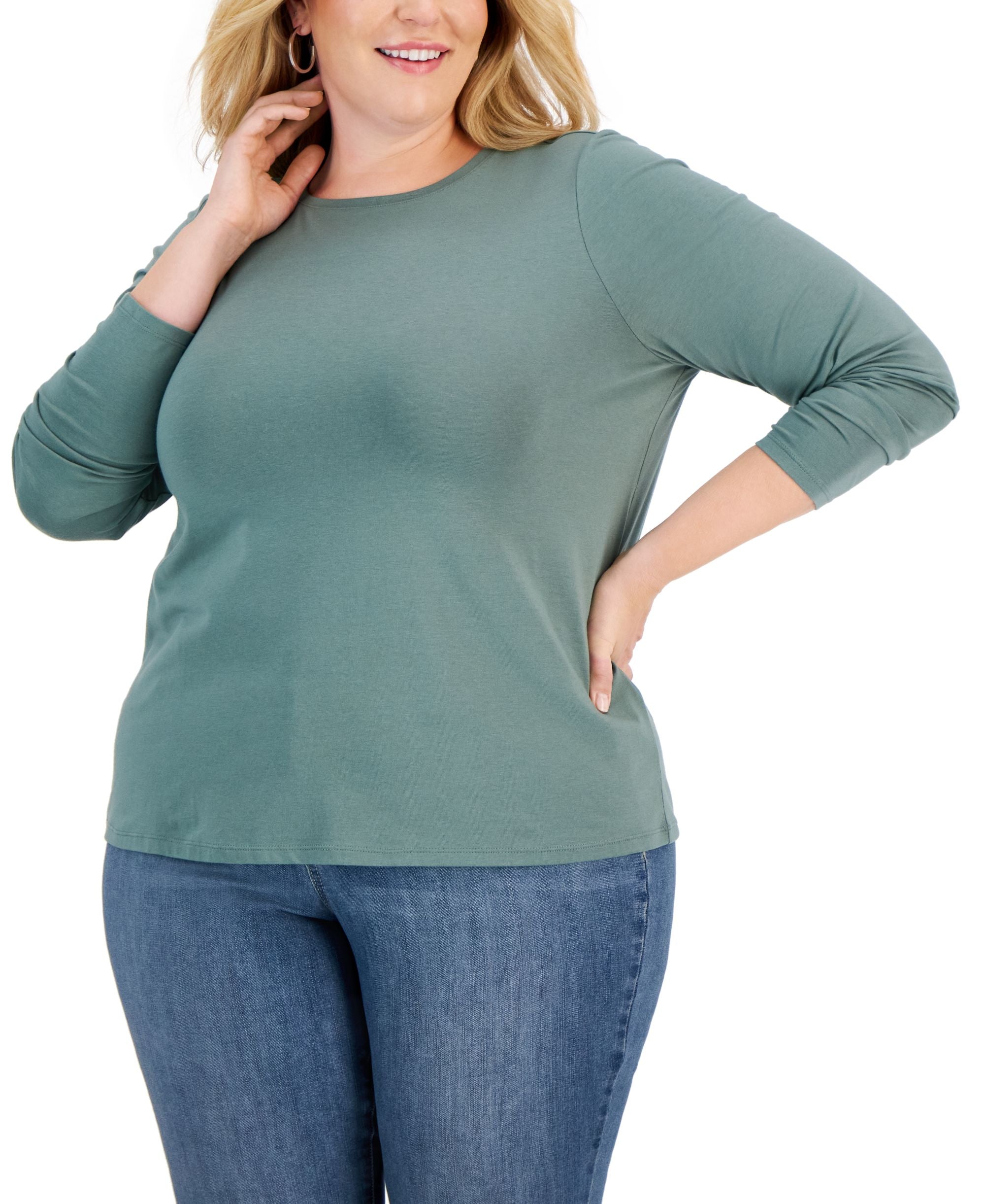 Style & Co Plus Size Long Sleeve T-Shirt