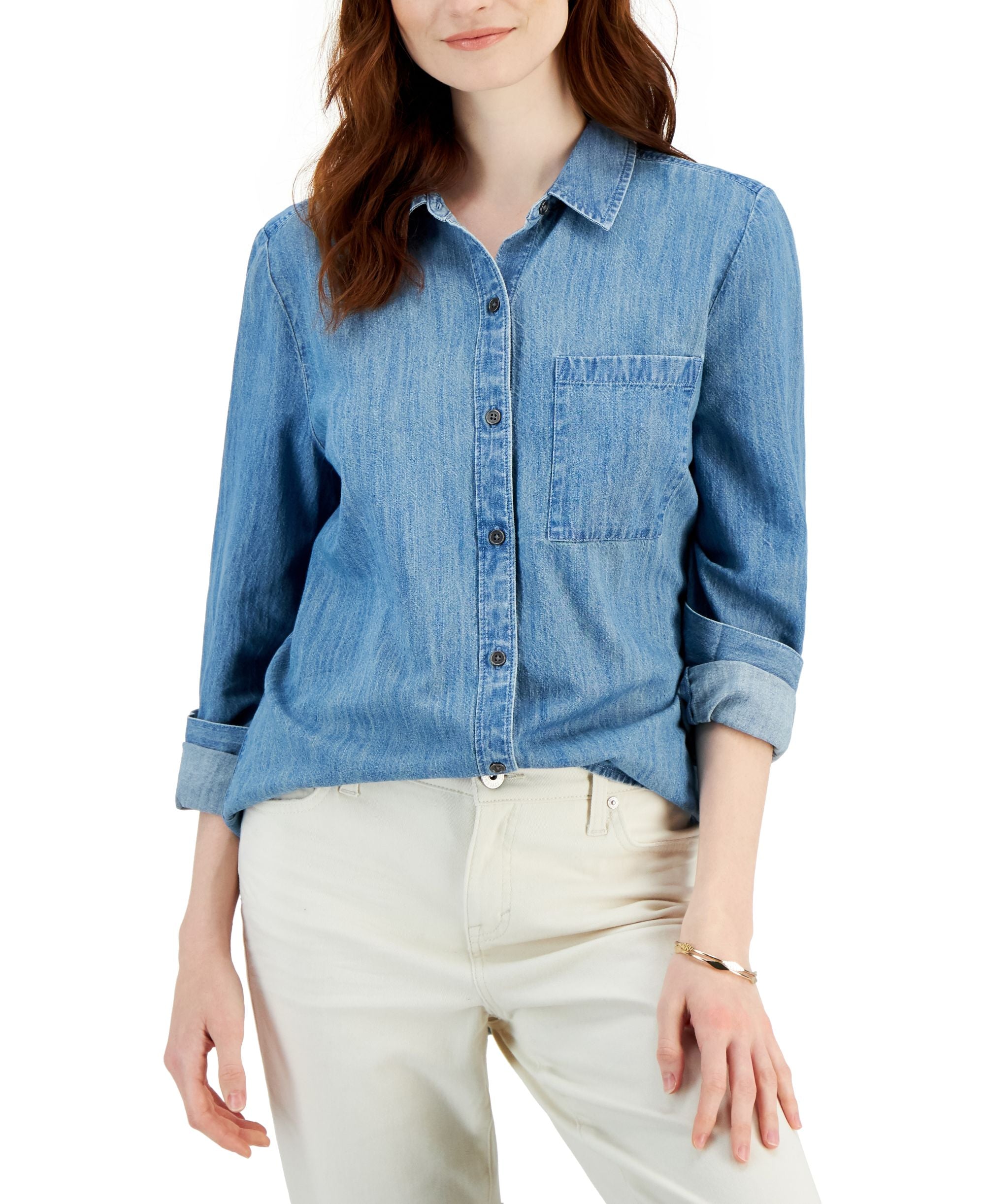 Style & Co Womens Cotton Shirt