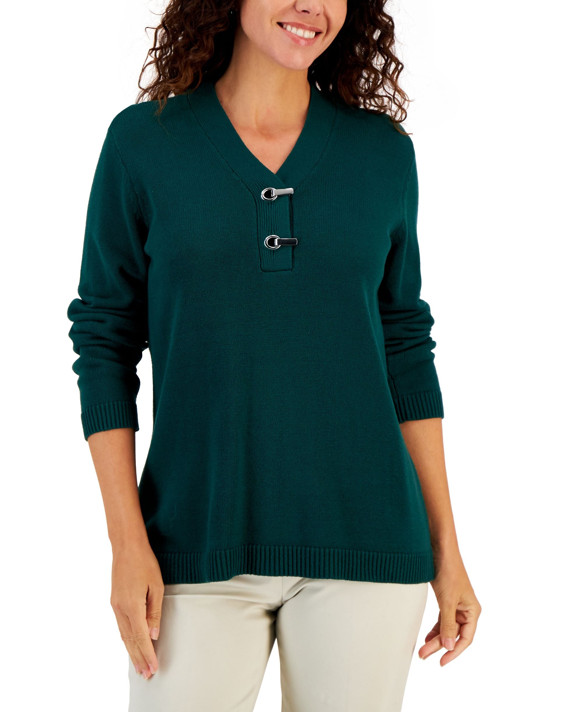 Women's Hardware Cotton Henley Top