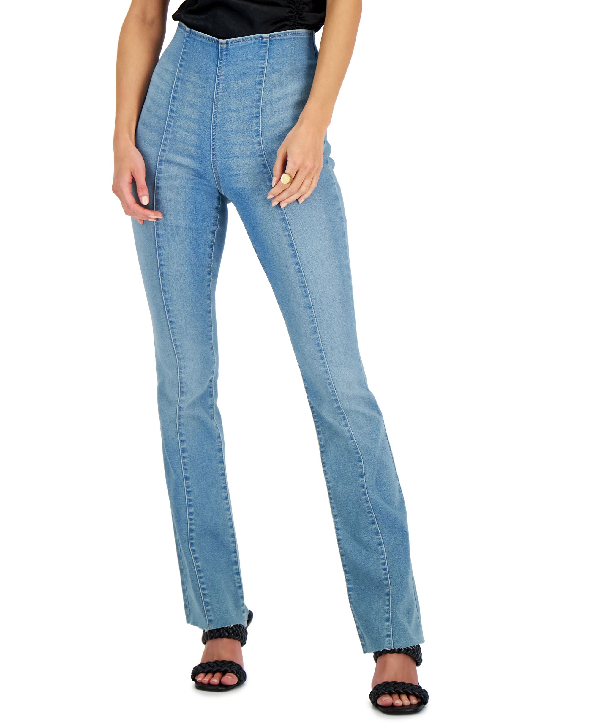 INC International Concepts Womens High Rise Bootcut Jeans
