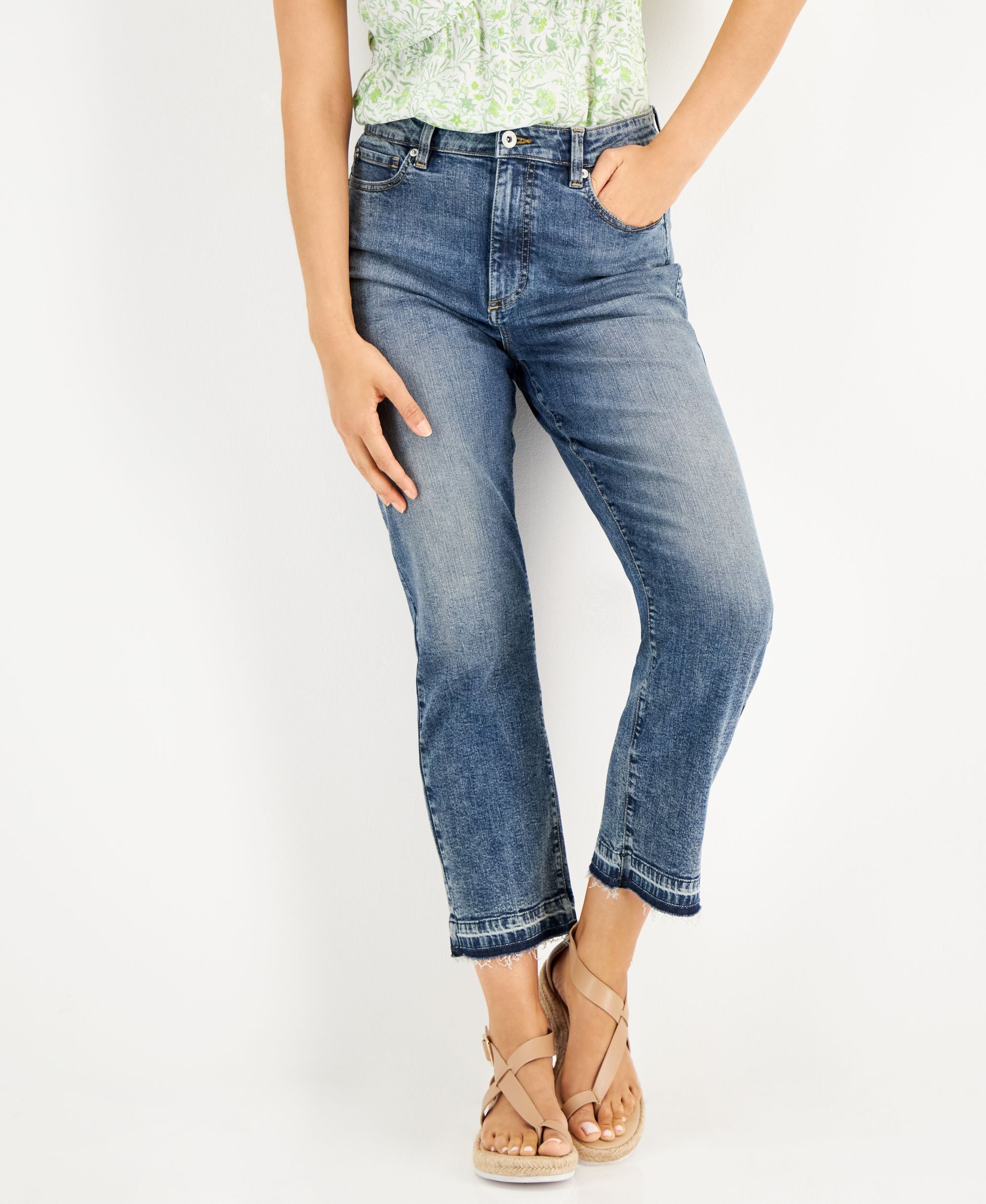 INC International Concepts Womens Cropped High Rise Jeans