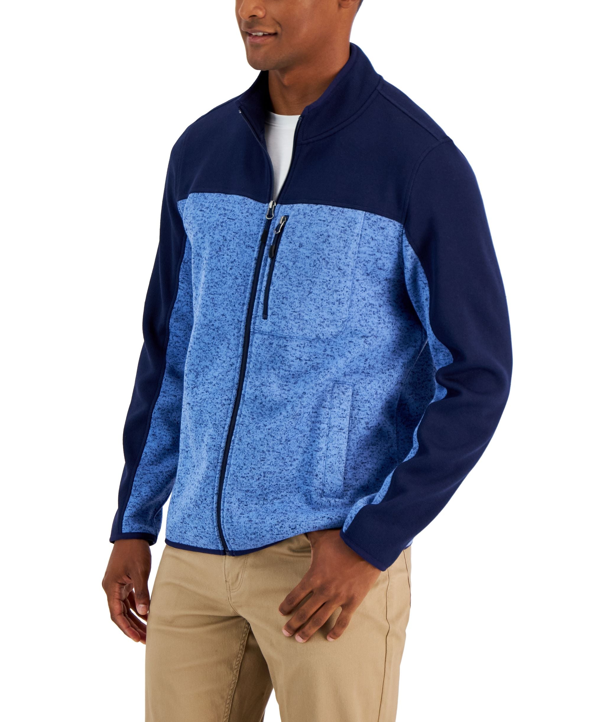 Club Room Mens Full Zip Fleece Sweater