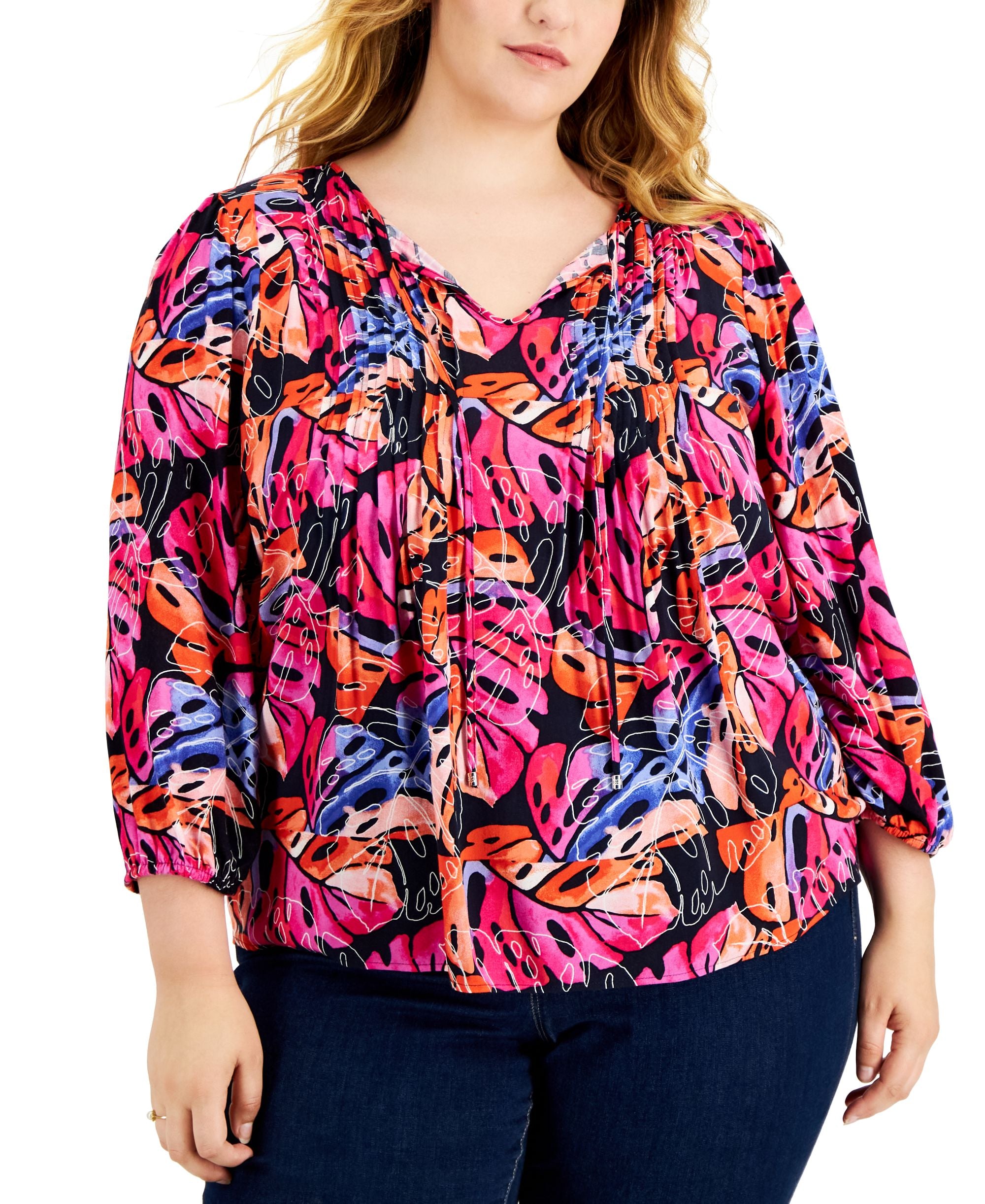 Plus Size Printed Top