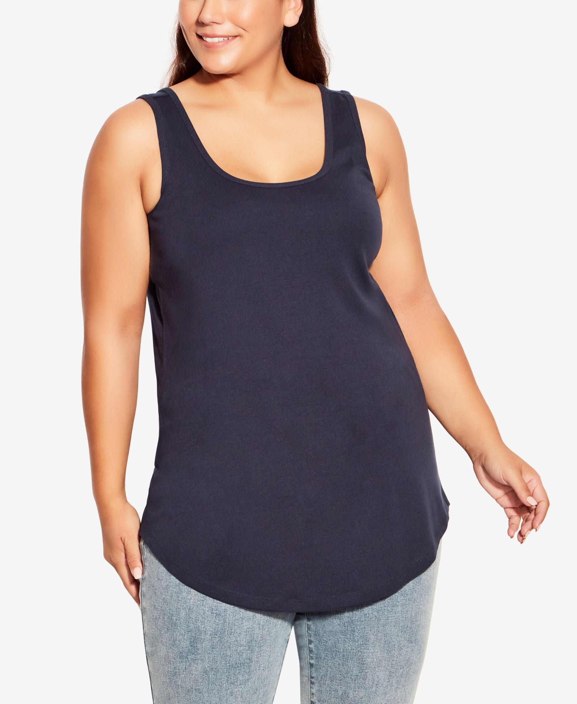 Plus Size Plain Essential Tank Top