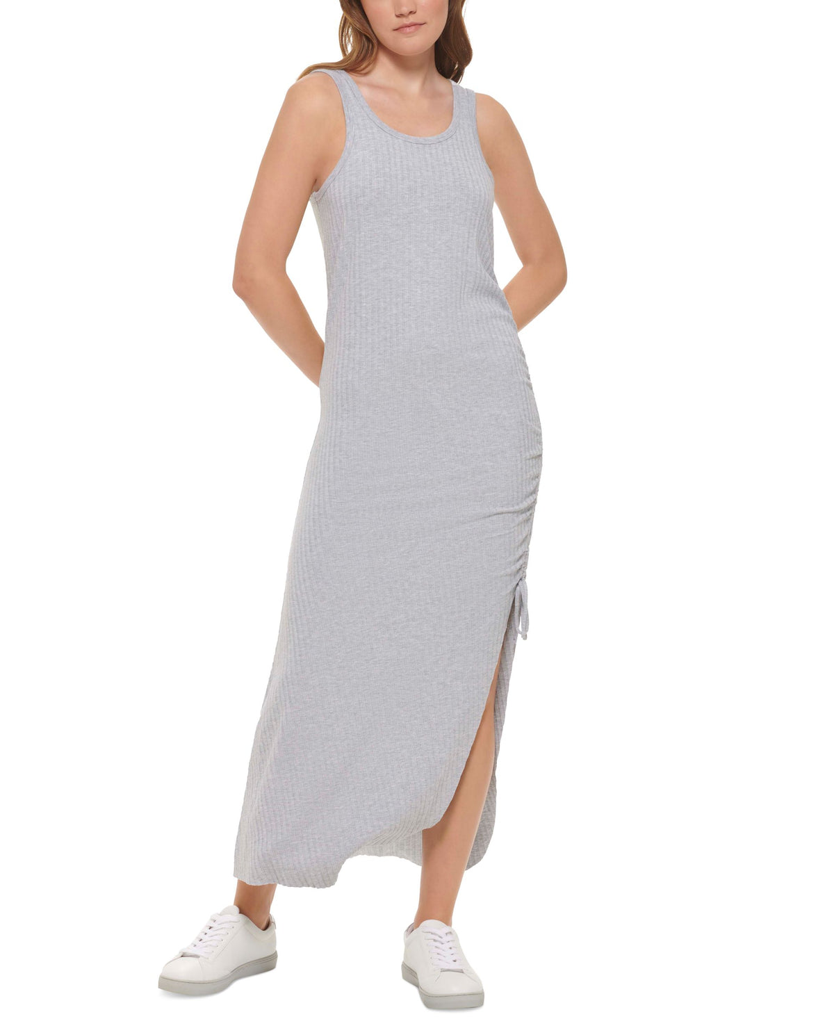 Calvin Klein Jeans Petite Ribbed Slit Side Dress