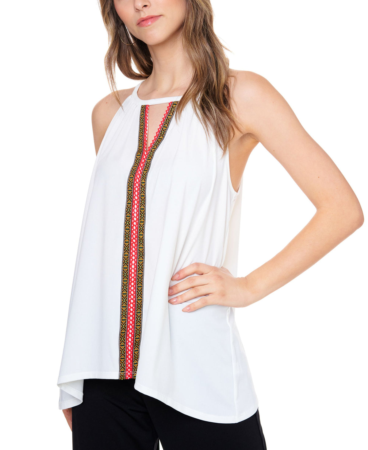 JPR Studio Crochet Trim Sleeveless Top