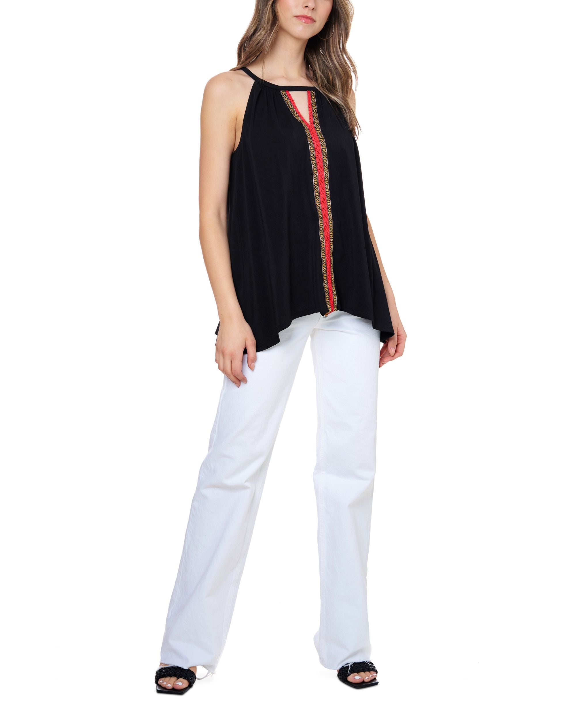 JPR Studio Crochet Trim Sleeveless Top