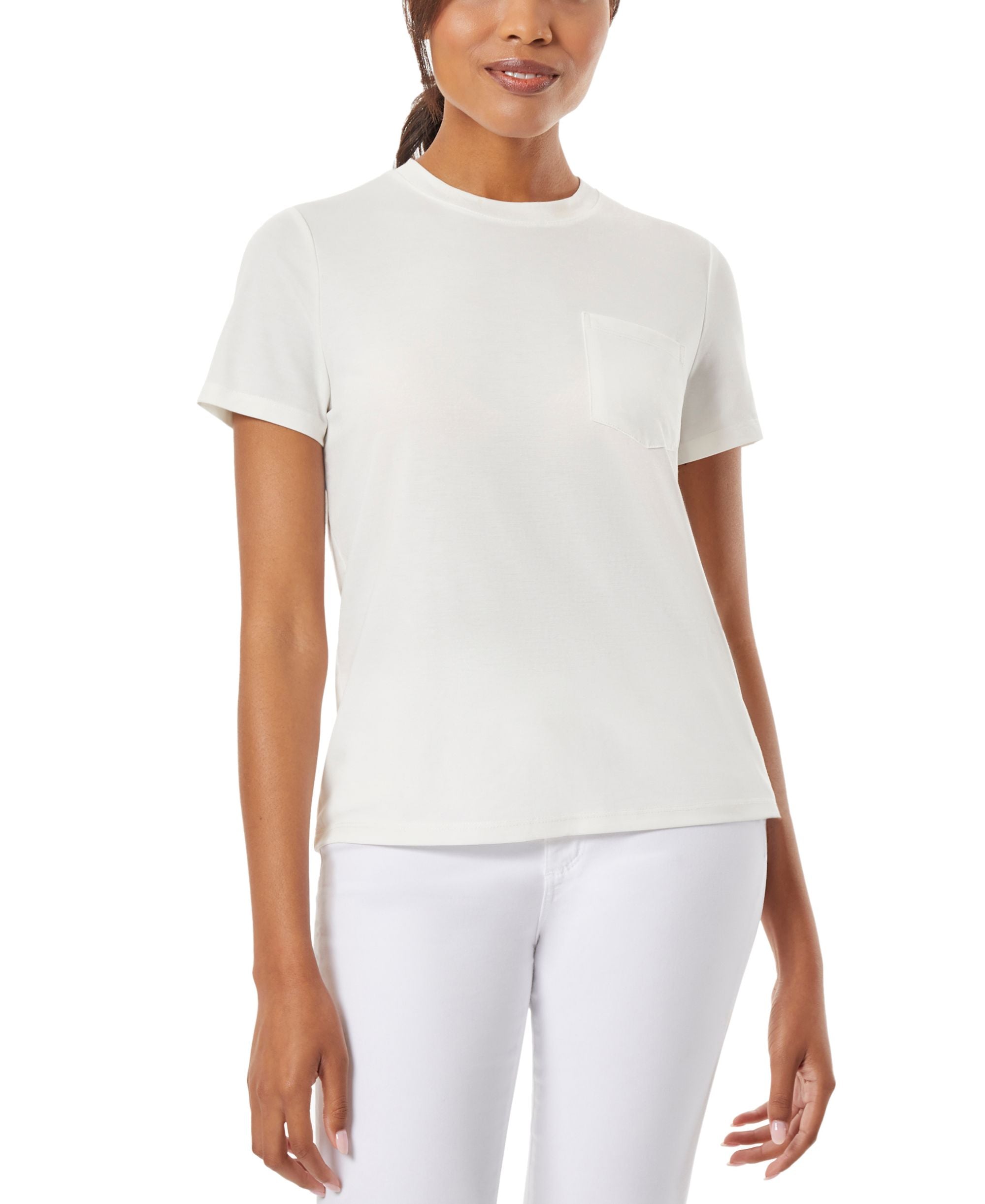 Women's Harmony Knit Shortsleeve Crewneck with Chest Pocket Top