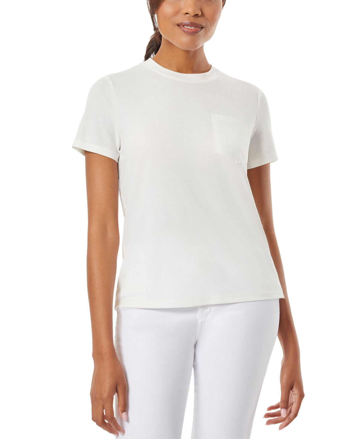 Women's Harmony Knit Shortsleeve Crewneck with Chest Pocket Top