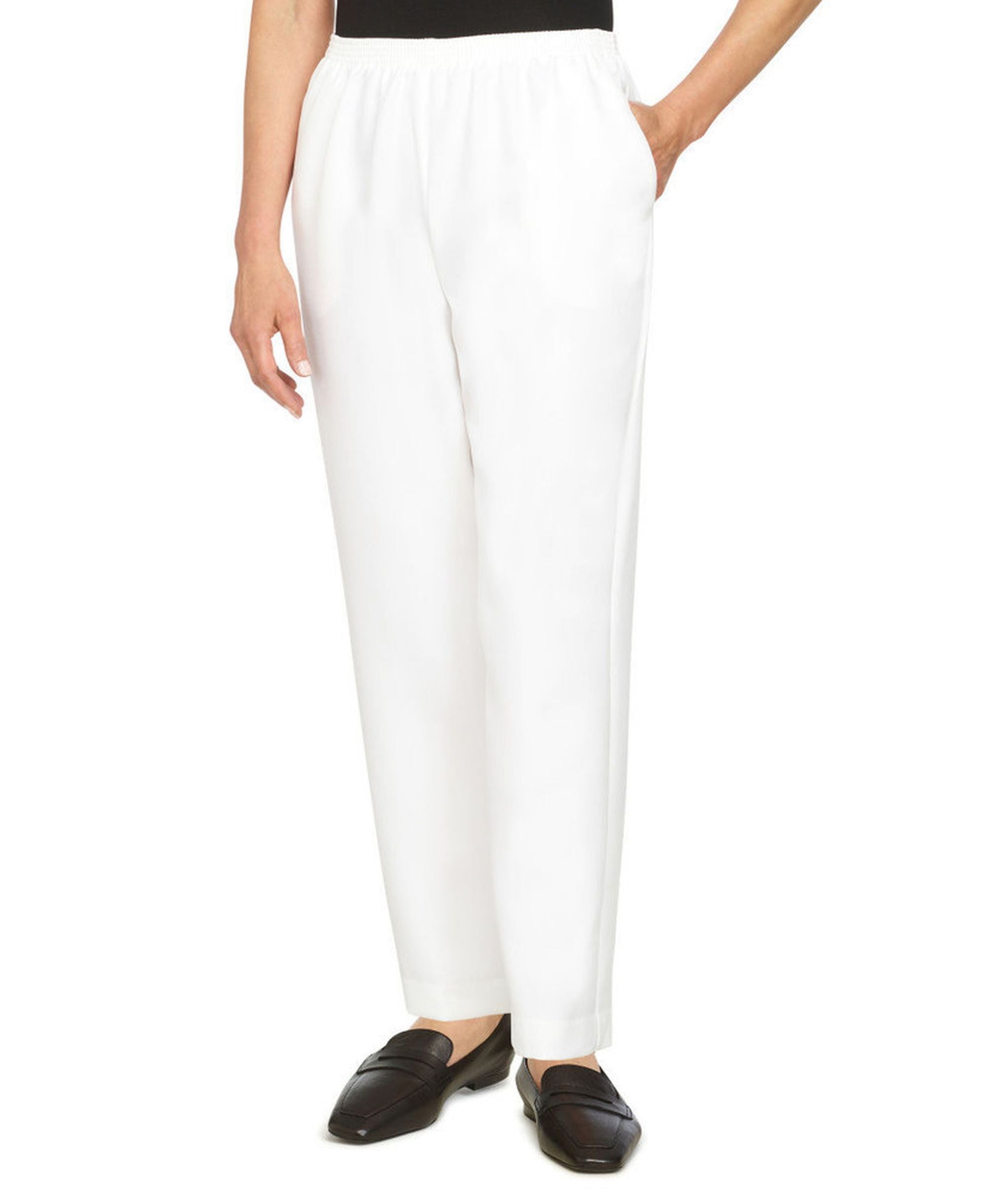 Plus Size Classic Pull-On Straight-Leg Average Length Pants