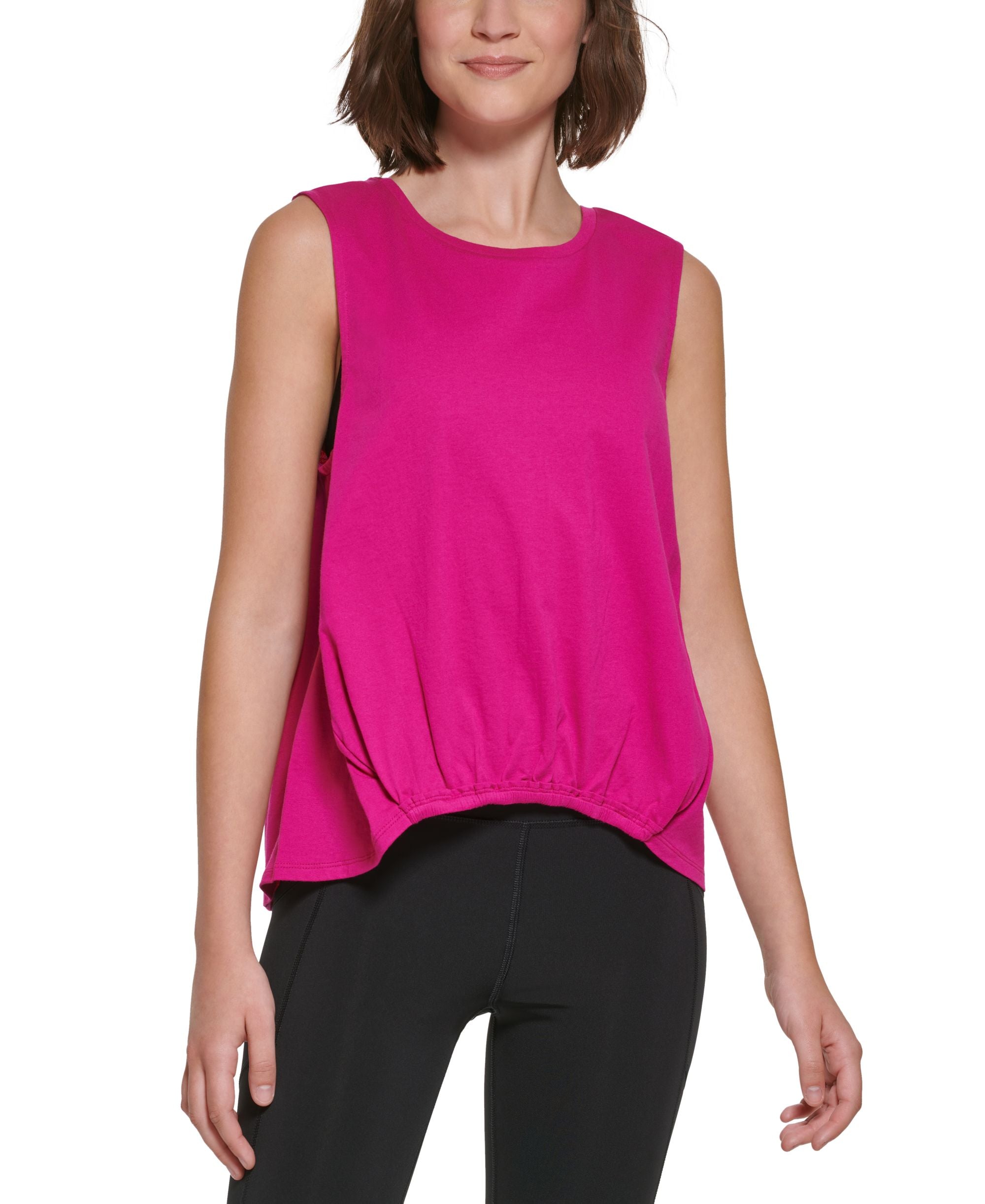 Calvin Klein Performance Womens Cotton Cinched High Low Top