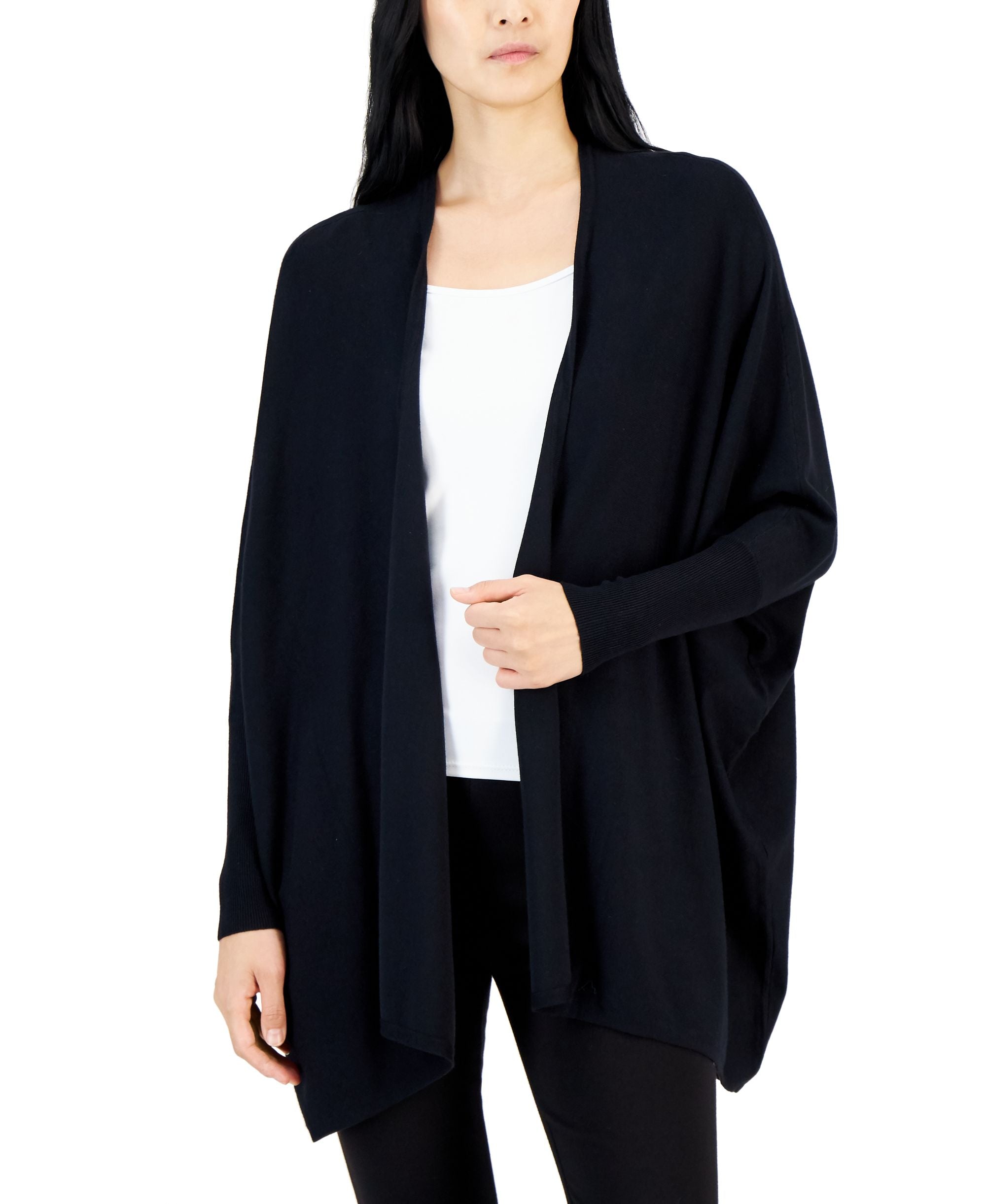 Alfani Womens Poncho Cardigan Sweater