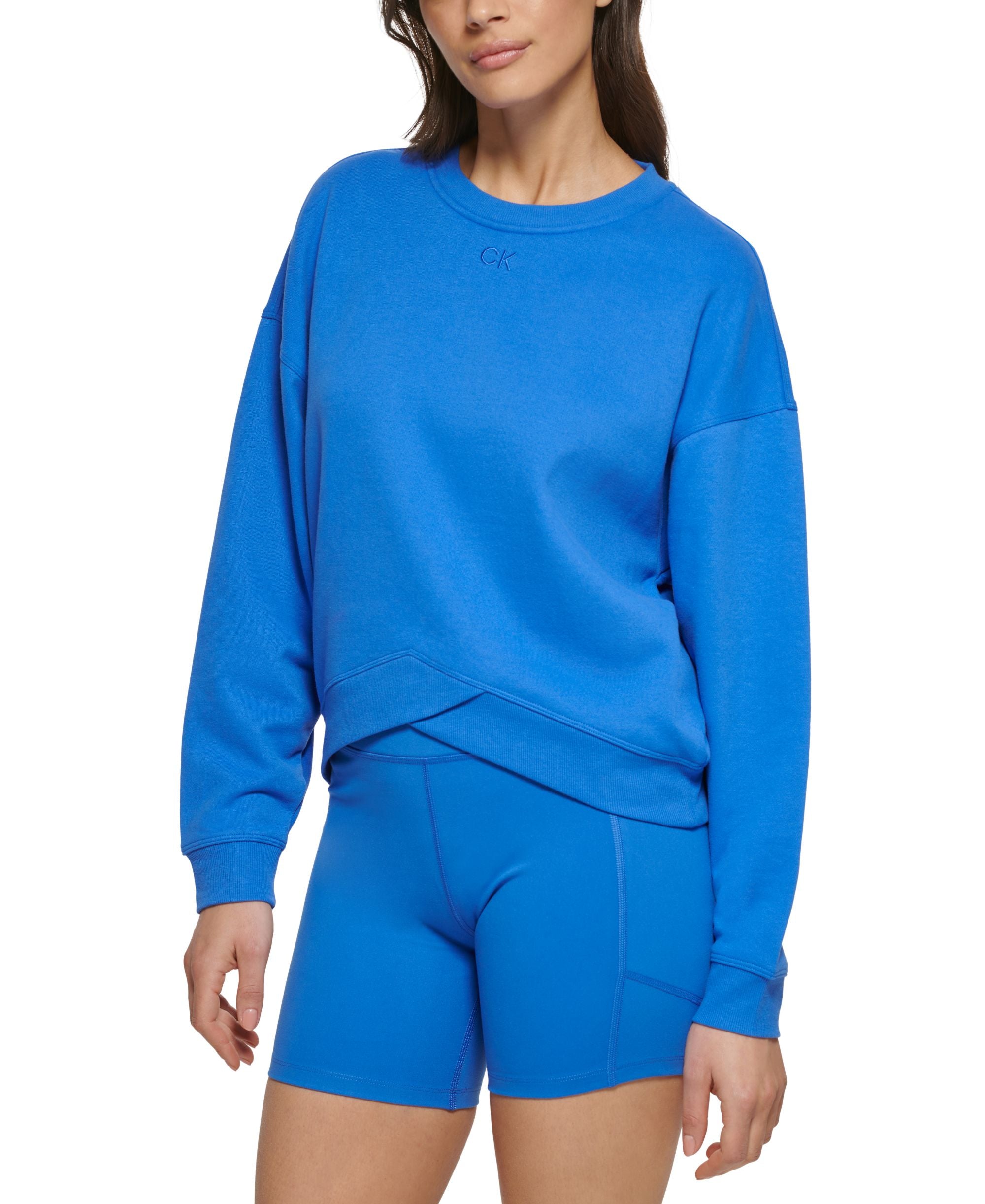 Calvin Klein Performance Womens Crossover Hem Pullover