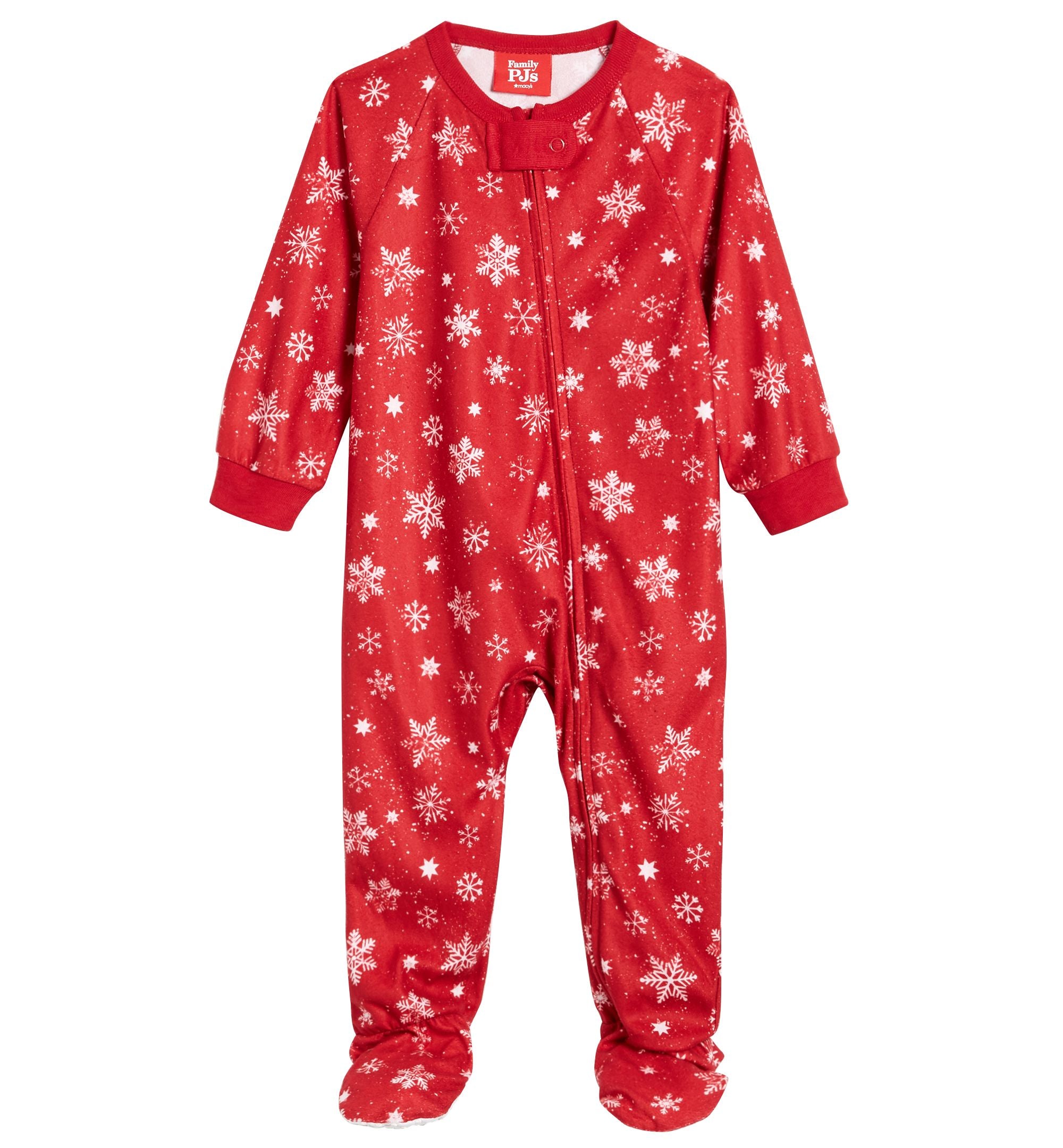 Matching Baby Merry Snowflake Footie One Piece