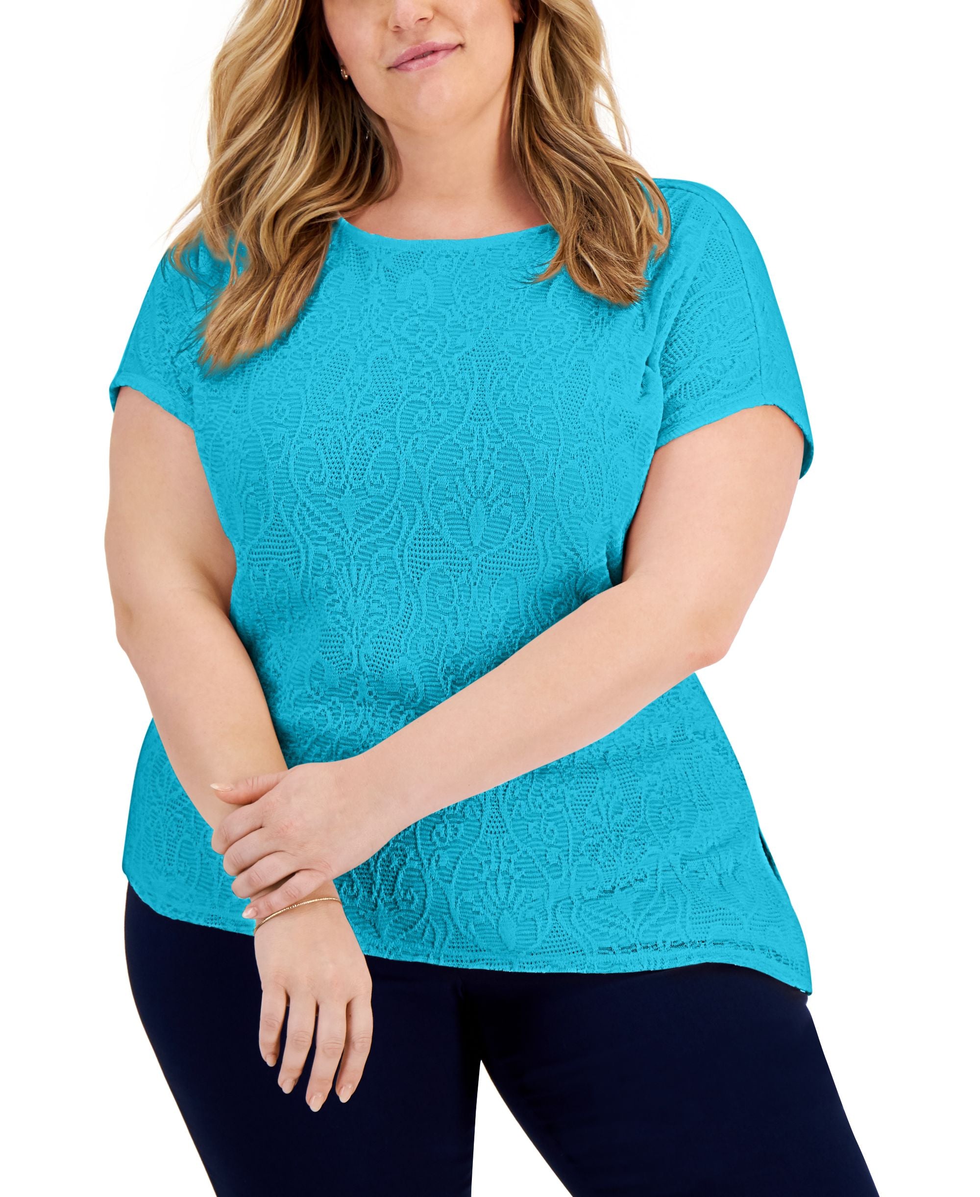 JM Collection Plus Size Dolman Sleeve Top