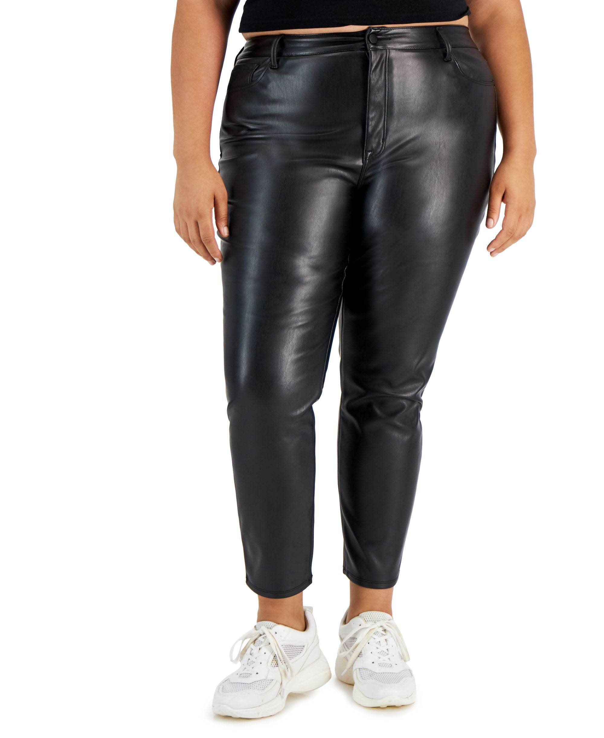 Tinseltown Trendy Plus Size Faux Leather Pants
