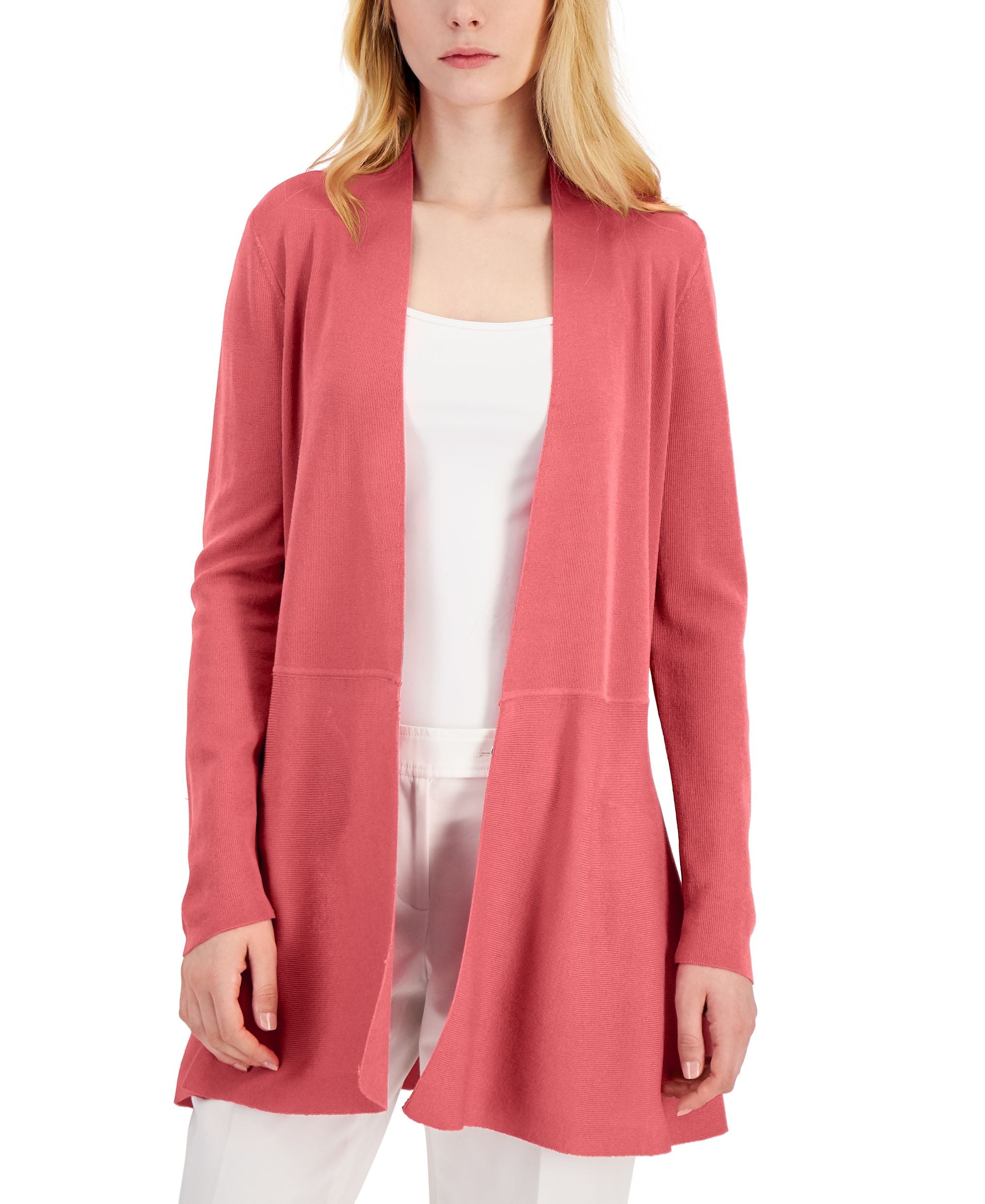 Anne Klein Petite Monterey Open Front Cardigan