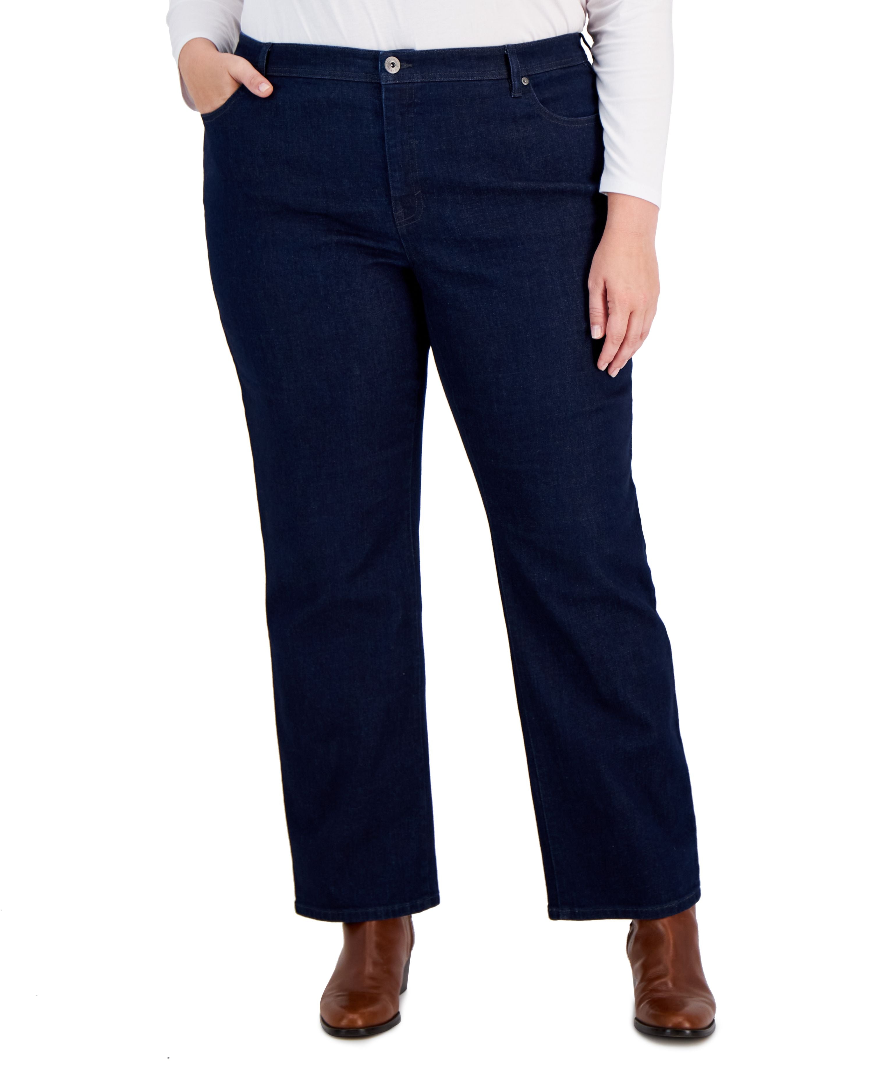 Style & Co Plus Size Mid Rise Straight Jeans