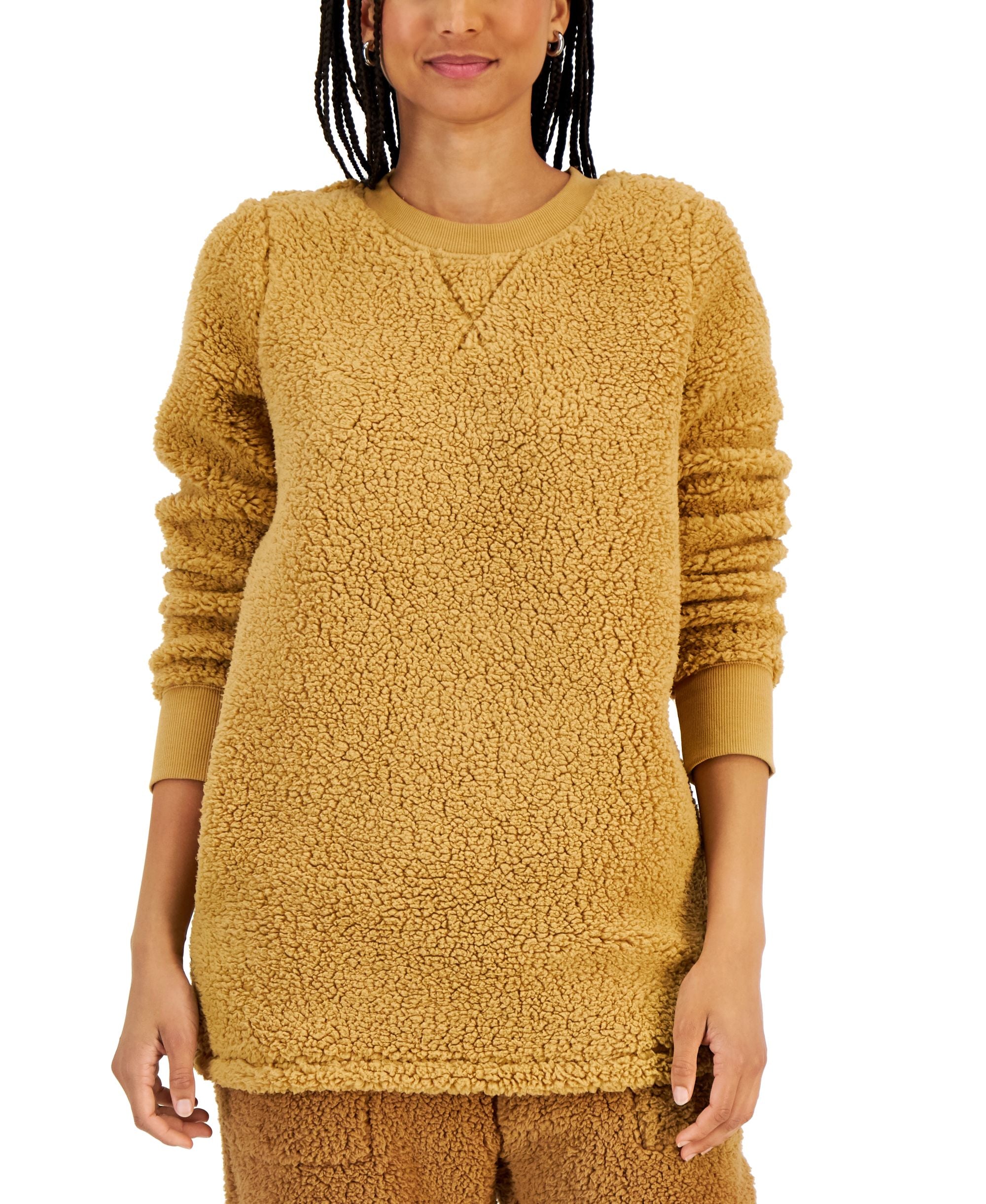 Style & Co Womens Sherpa Tunic