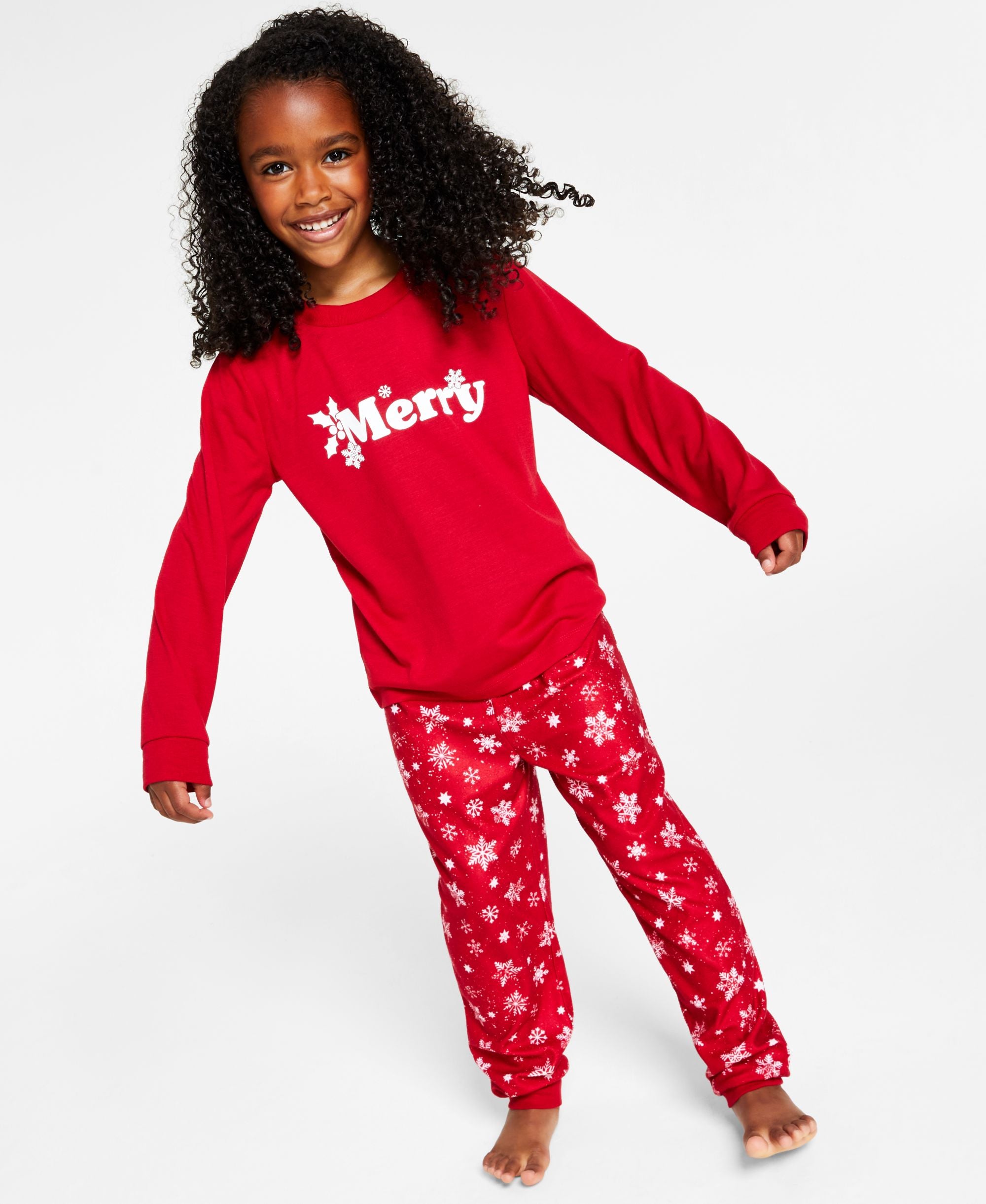 Matching Kids Merry Snowflake Mix It Family Pajama Set
