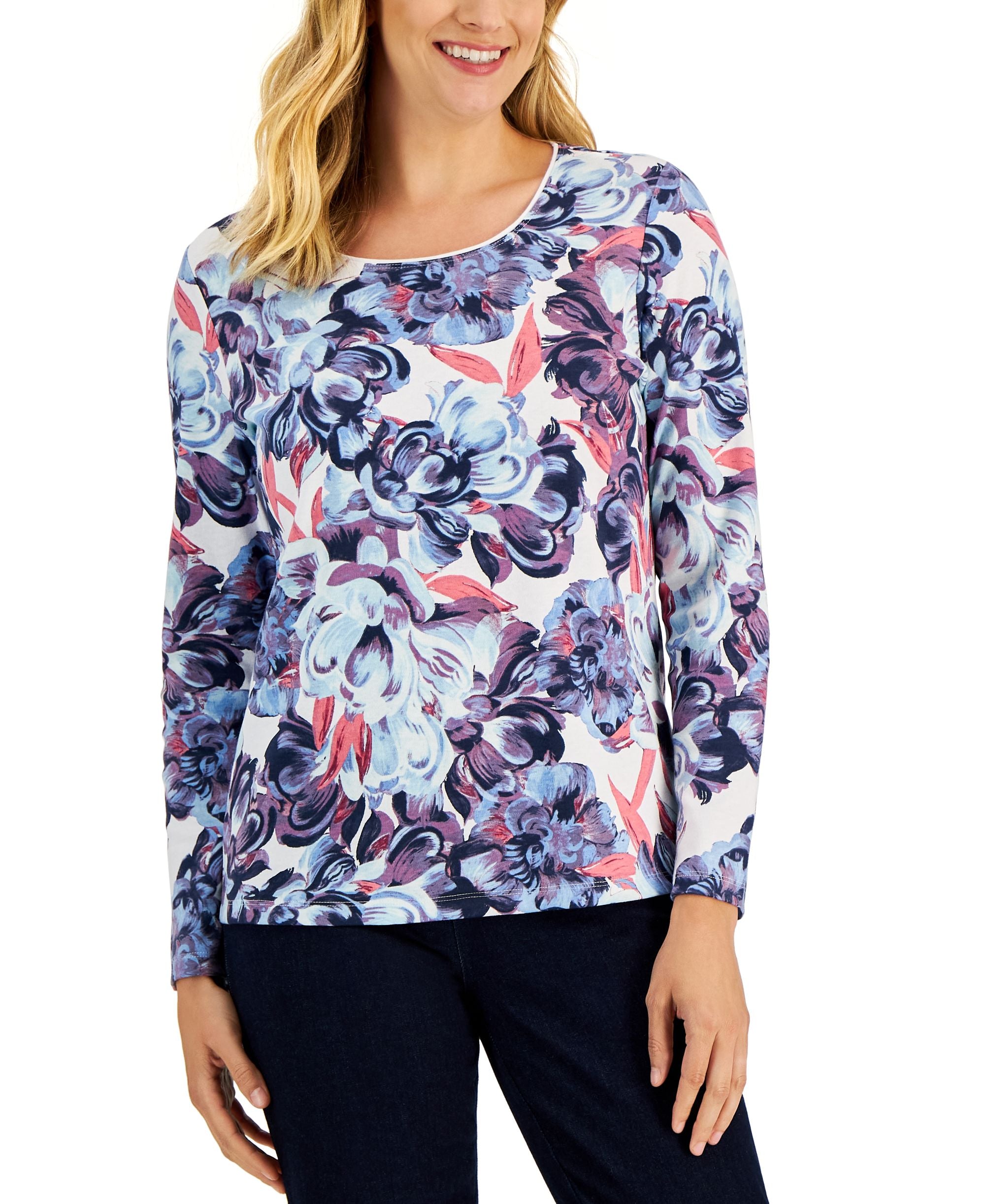 Karen Scott Womens Autumn Dream Top