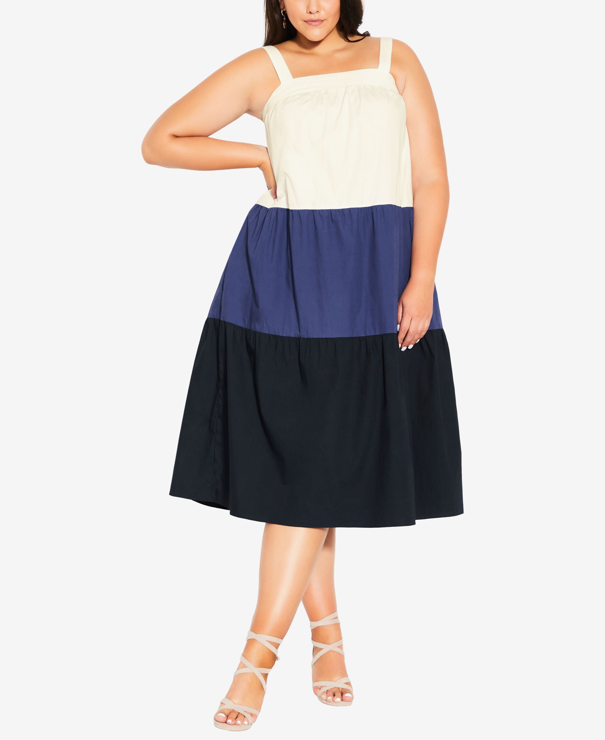 Trendy Plus Size Multi Block Dress