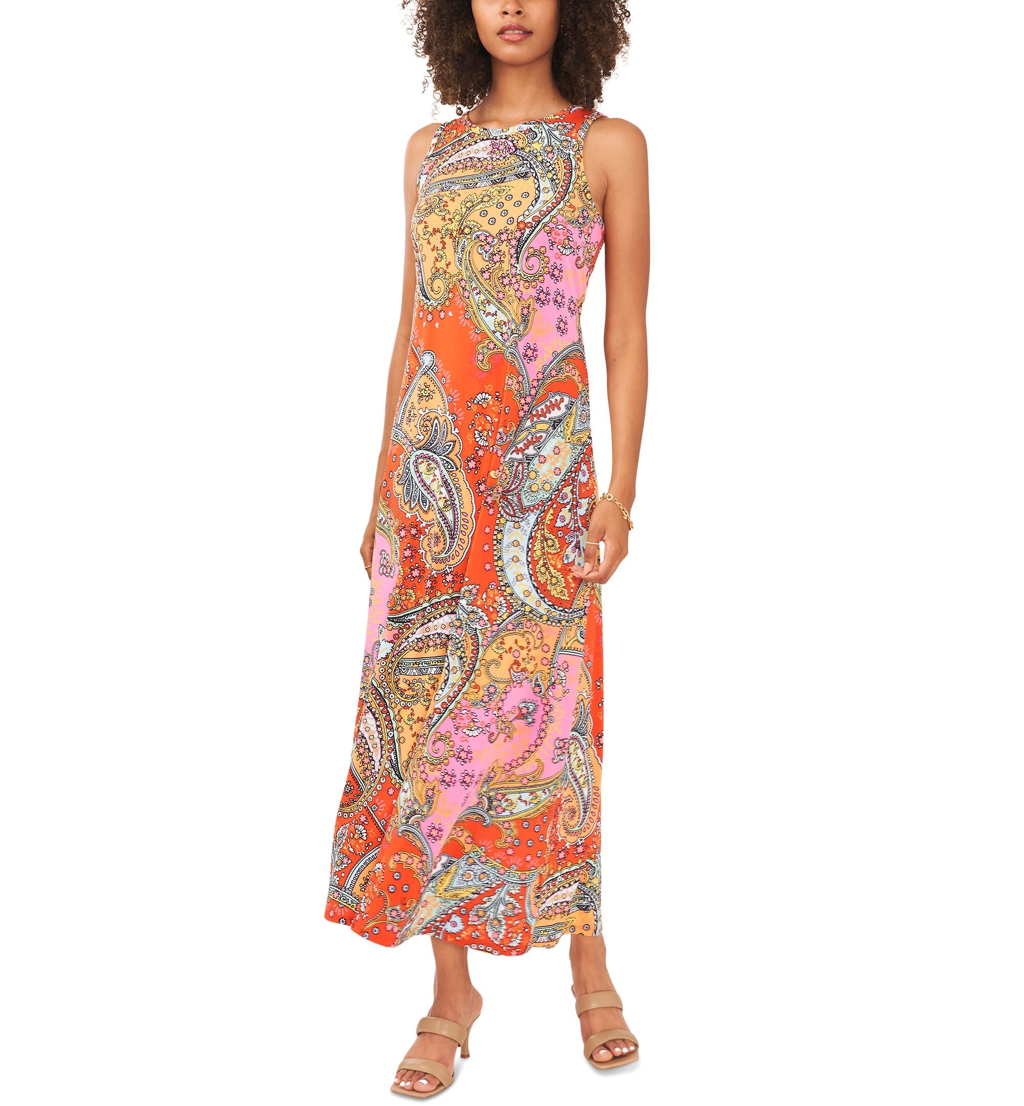 Plus Size Back-Slit Maxi Dress