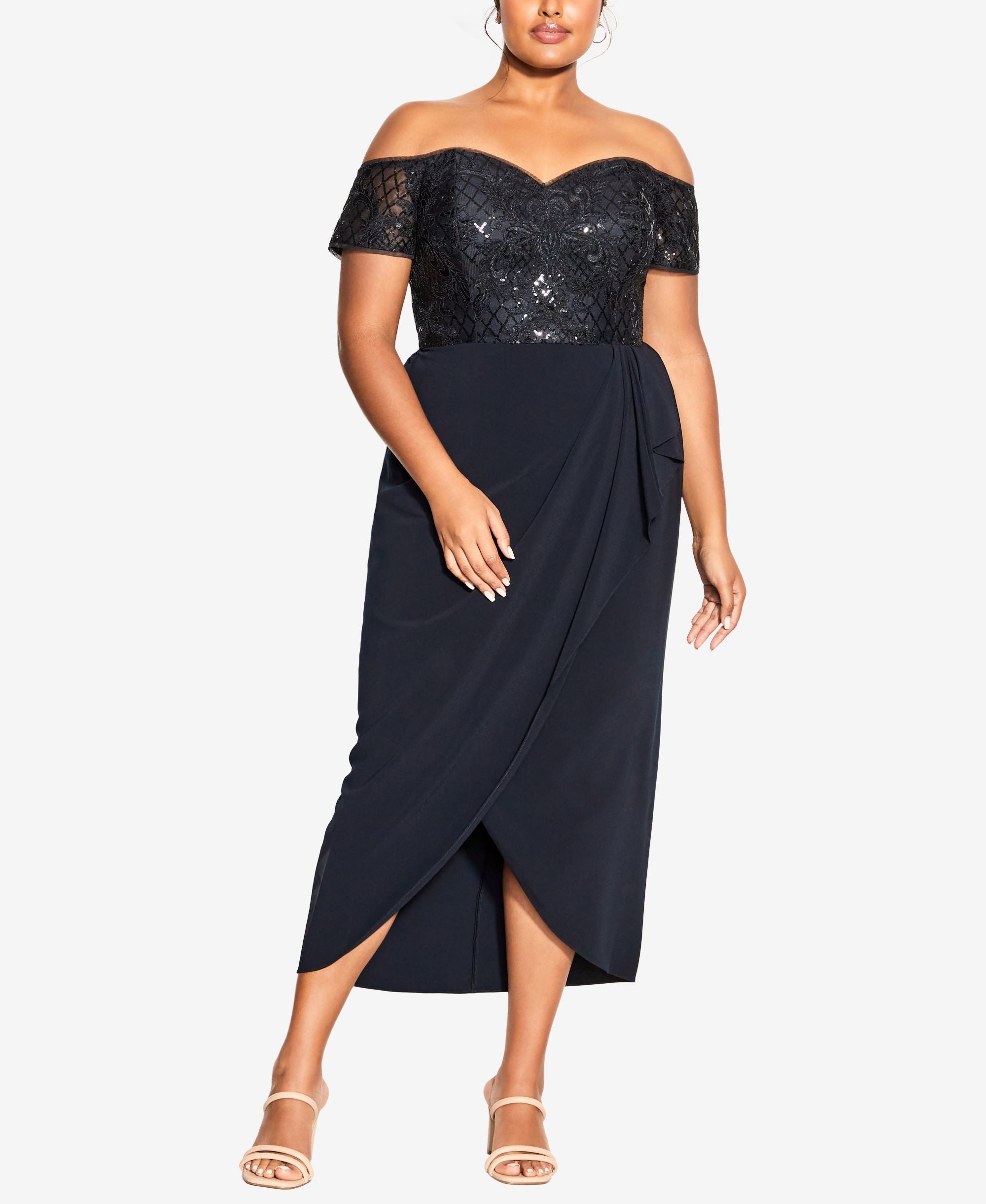 Trendy Plus Size Love Ruffle Midi Dress
