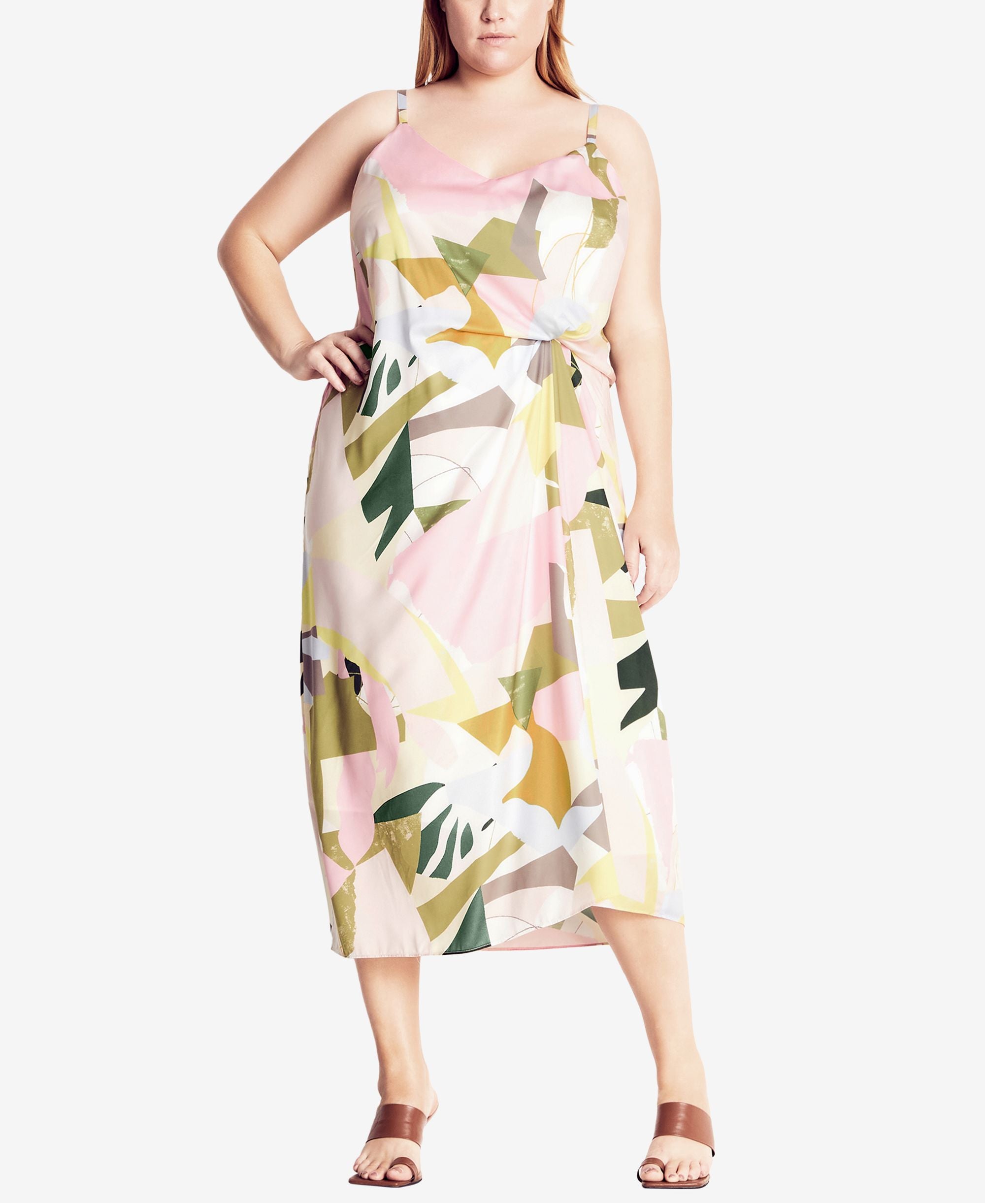 Trendy Plus Size Impression Print Dress