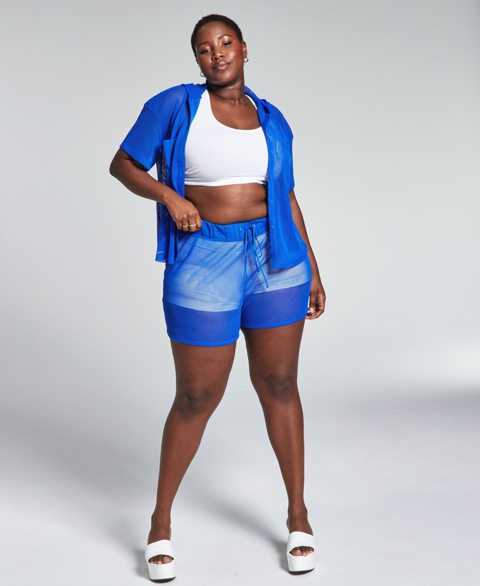 GooGoo Atkins Trendy Plus Size Mesh Shorts