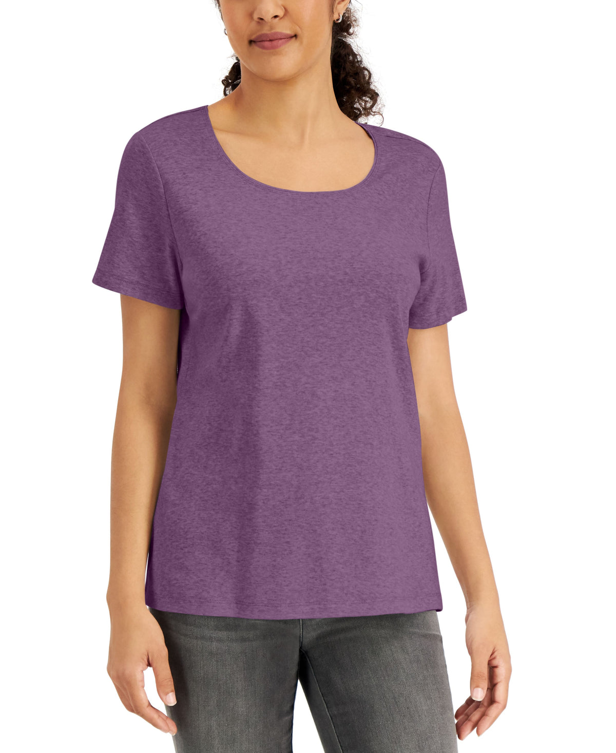 Short Sleeve Scoop Neck Top