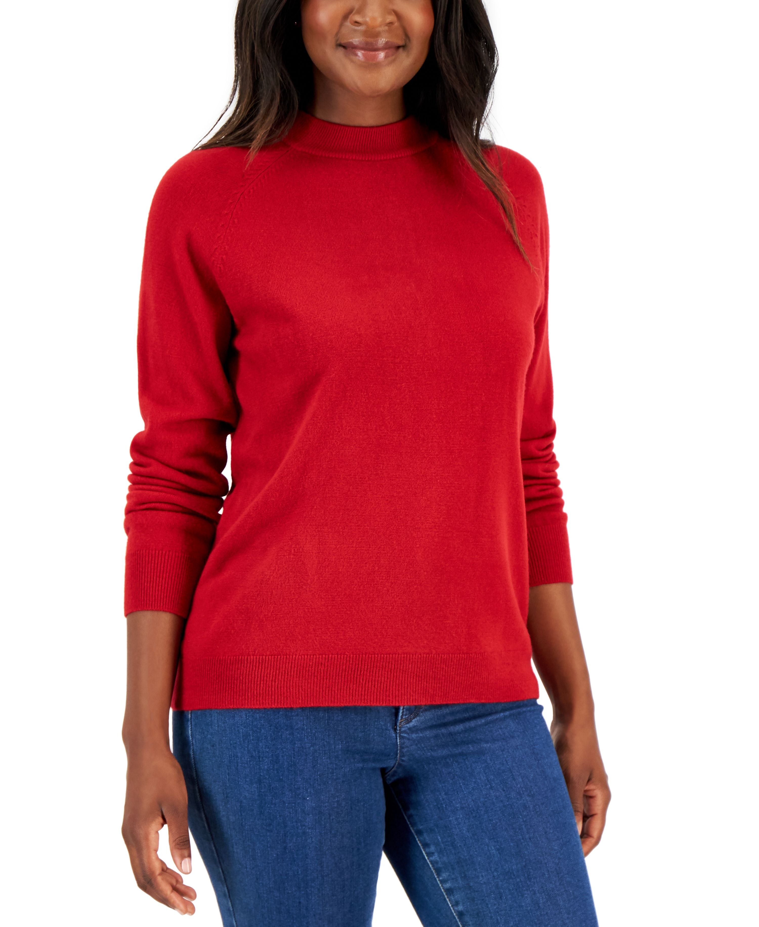 Women's Zip-Back Mock-Neck Sweater
