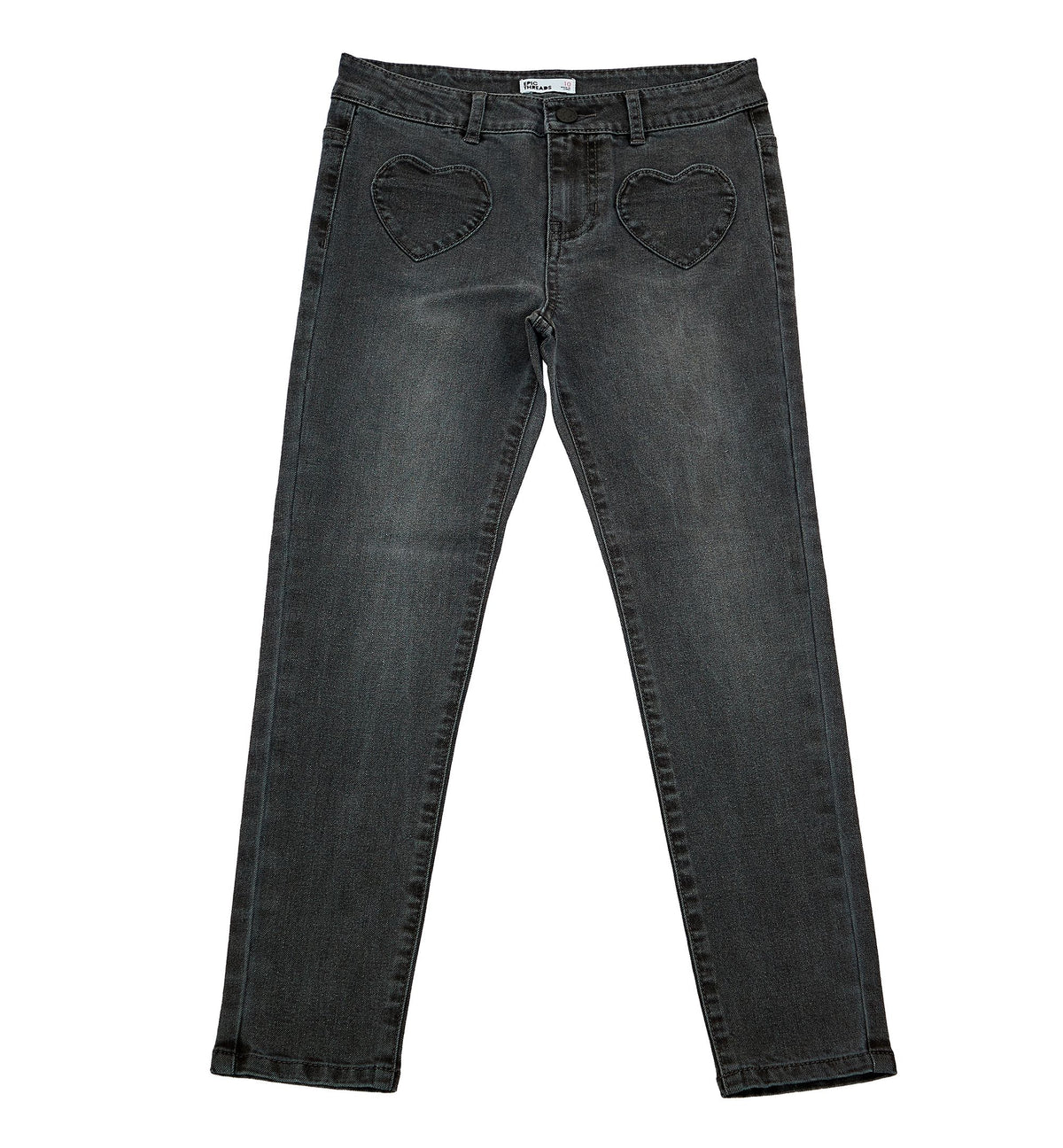 Big Girls Heart Pocket Denim Skinny Jeans